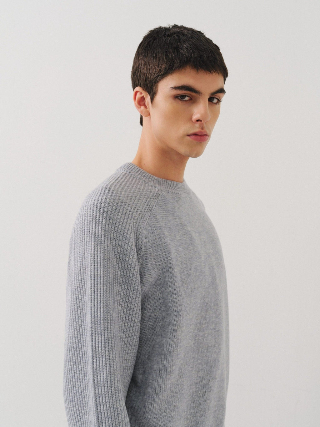 VLABMADE Wool Blend Structured Short Relaxed Fit Unisex Round Neck Crewneck Sweaters