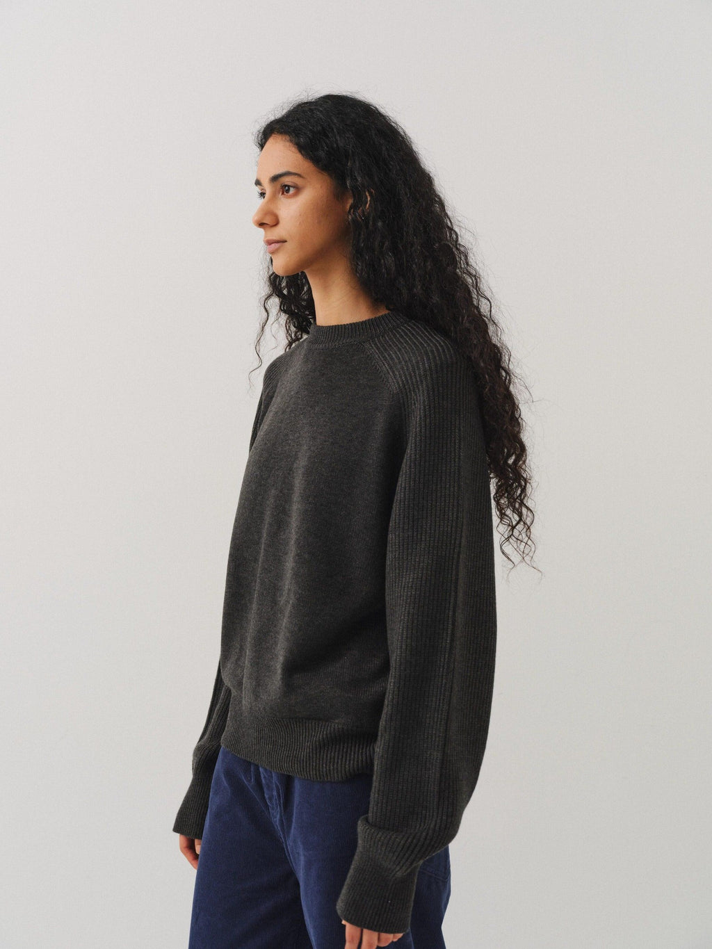 VLABMADE Wool Blend Structured Short Relaxed Fit Unisex Round Neck Crewneck Sweaters