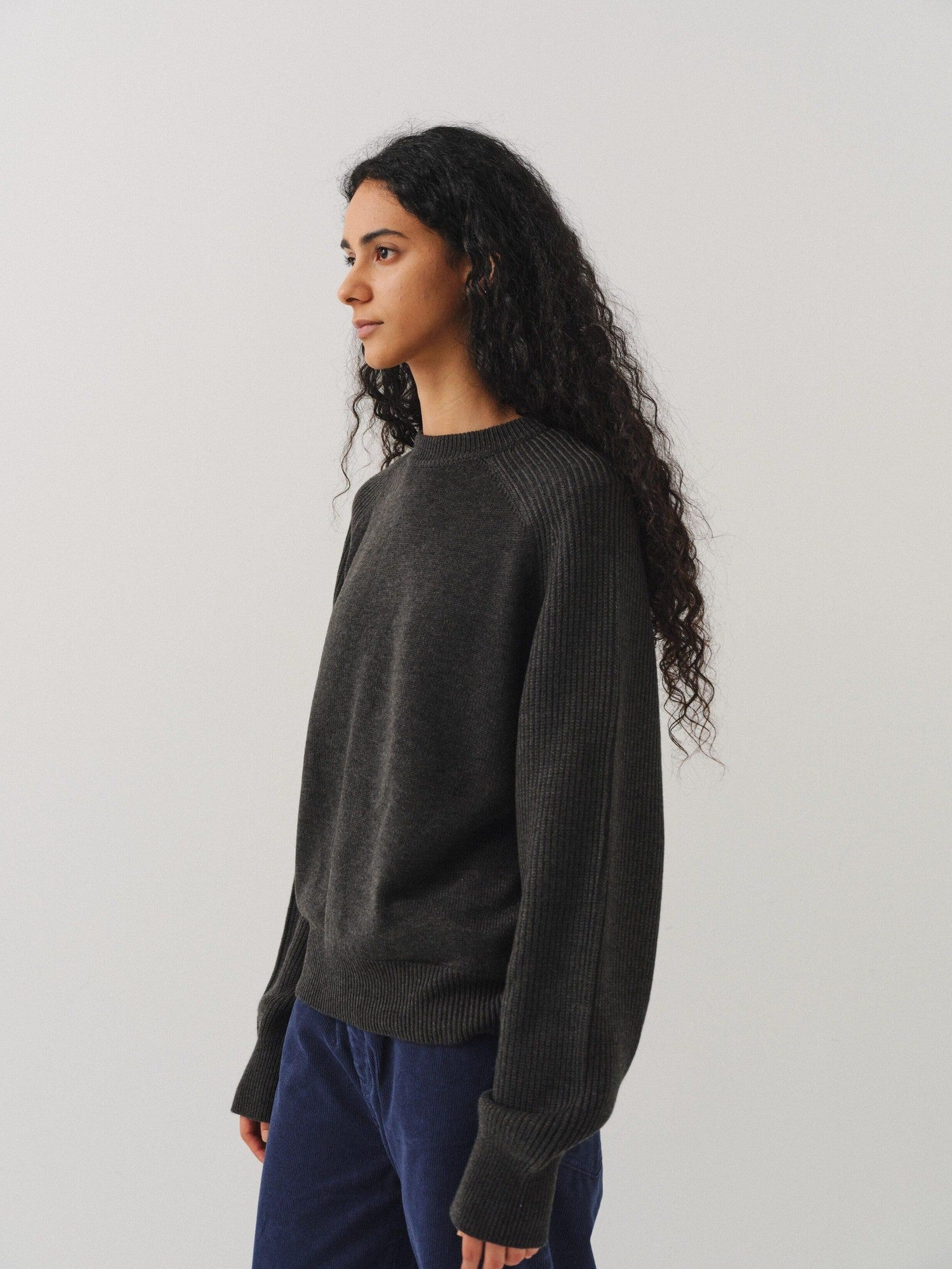VLABMADE Wool Blend Structured Short Relaxed Fit Unisex Round Neck Crewneck Sweaters