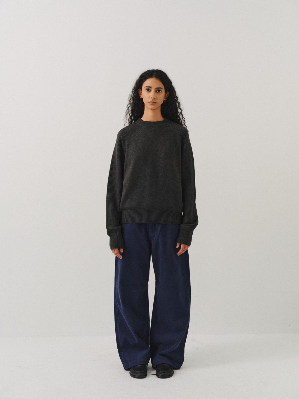 VLABMADE Wool Blend Structured Short Relaxed Fit Unisex Round Neck Crewneck Sweaters
