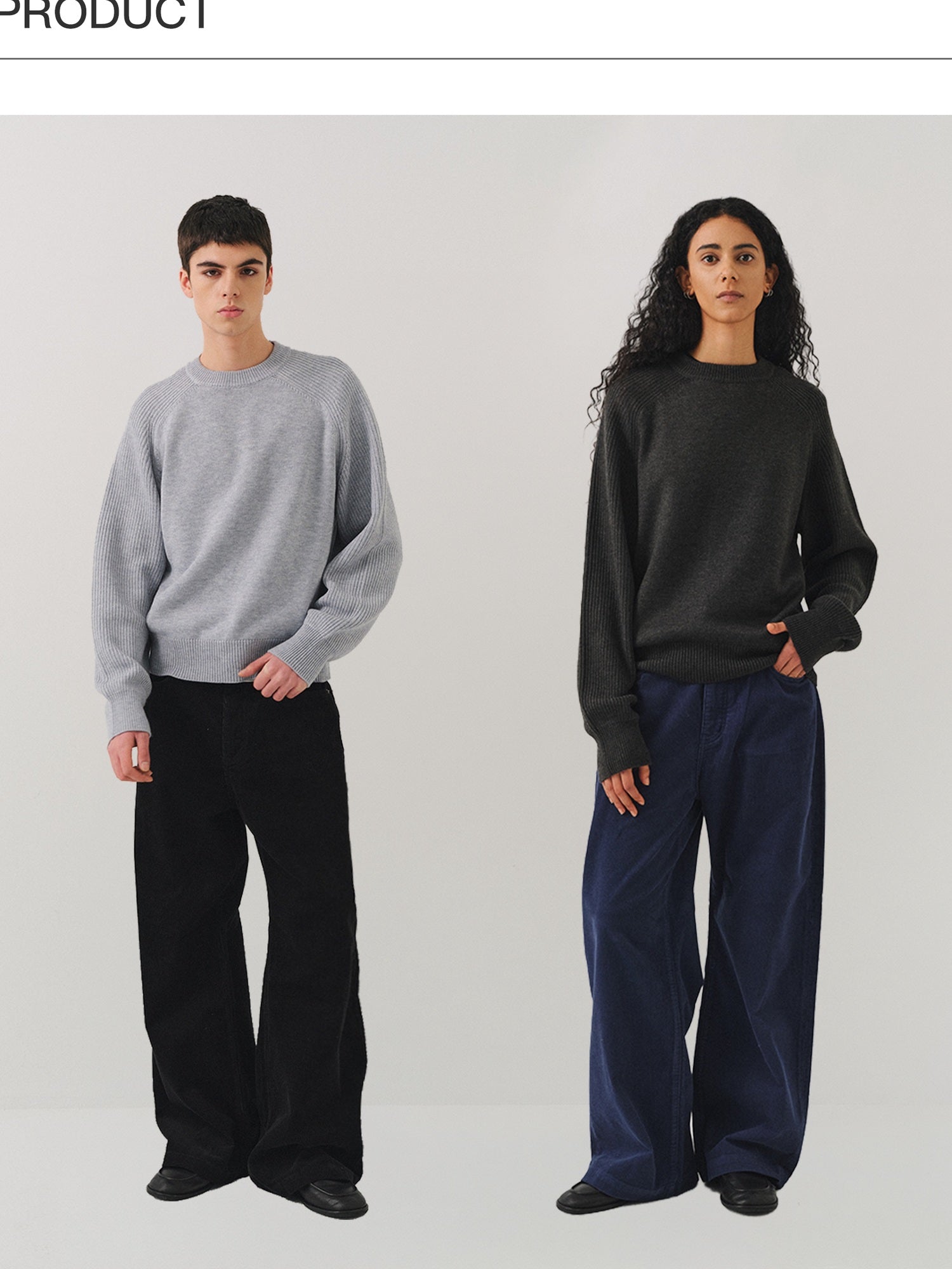 VLABMADE Wool Blend Structured Short Relaxed Fit Unisex Round Neck Crewneck Sweaters