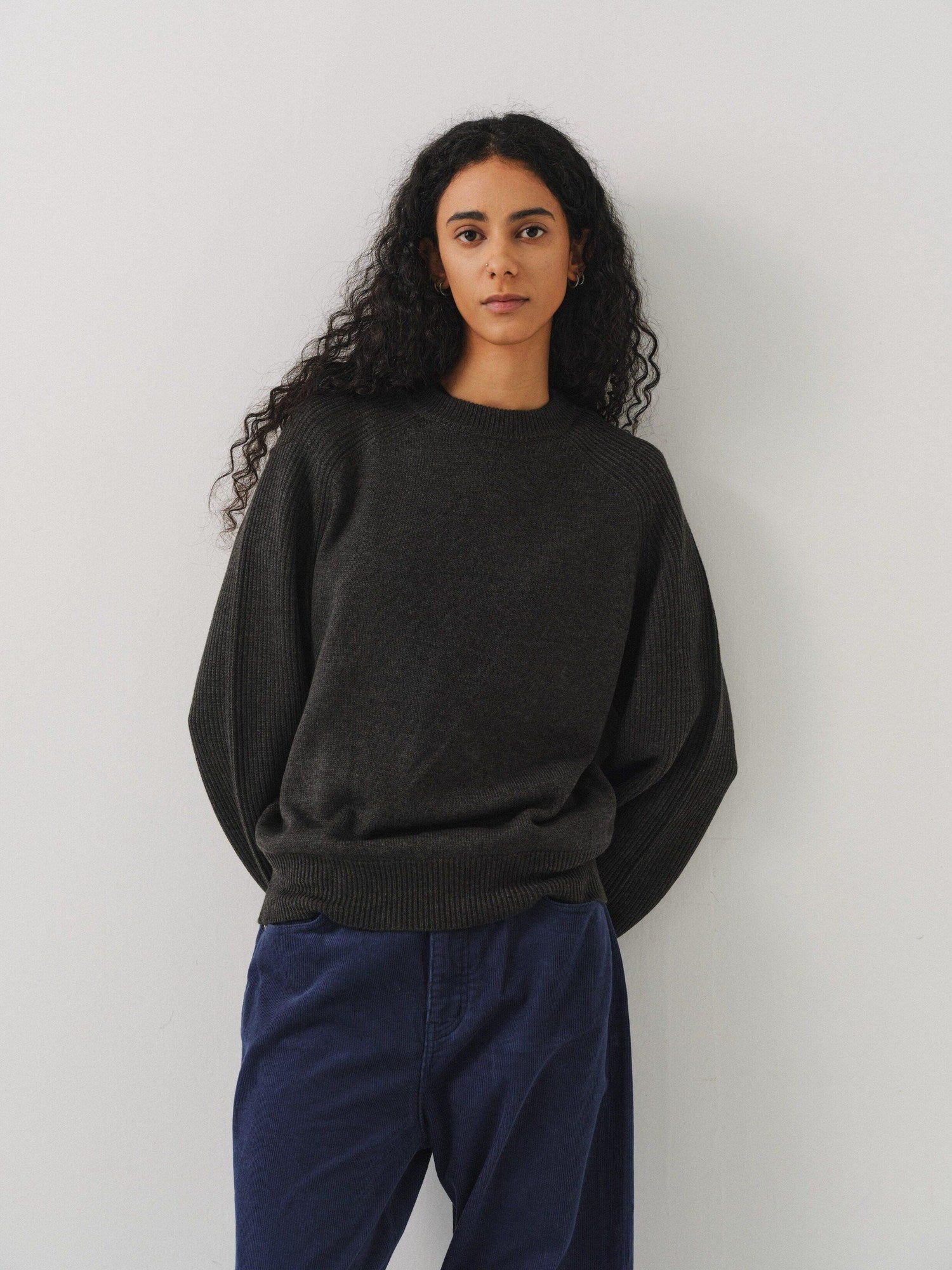 VLABMADE Wool Blend Structured Short Relaxed Fit Unisex Round Neck Crewneck Sweaters