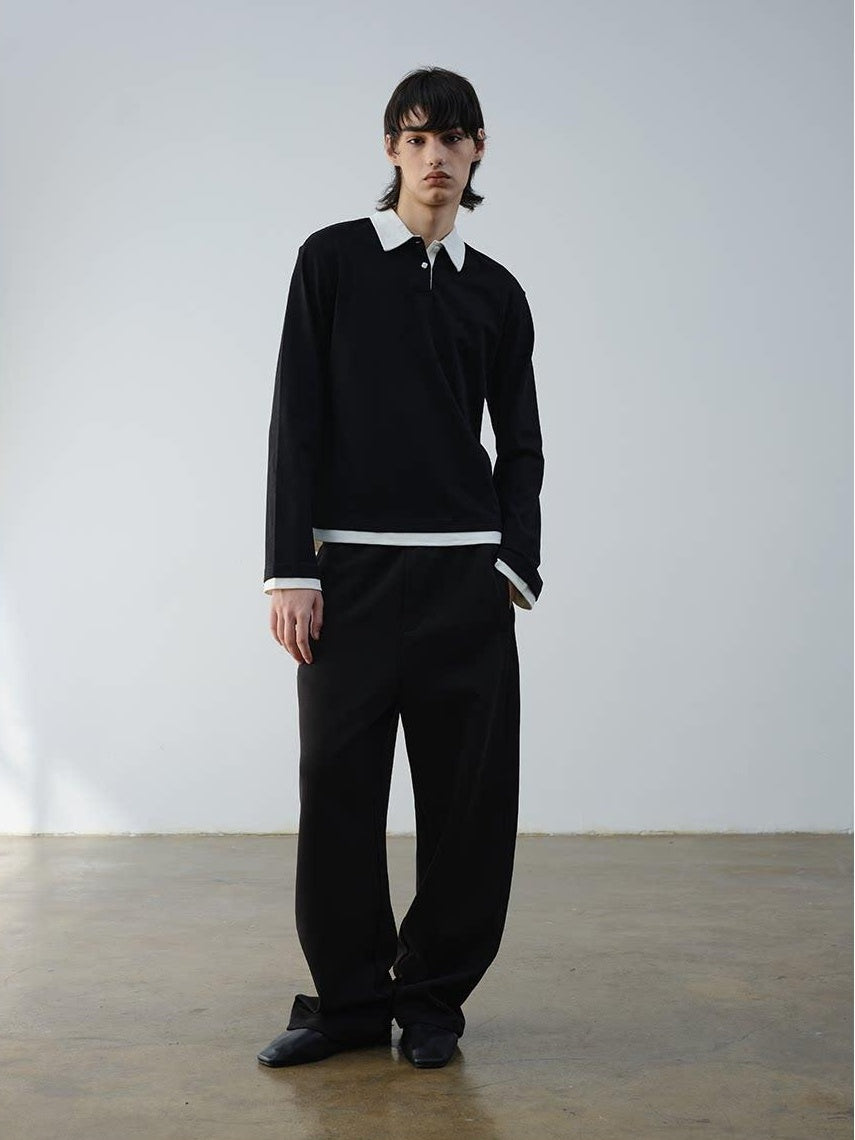 VLABMADE Wrinkle Free Cotton Loose Straight Leg Pockets Mid Rise Everyday Sweatpants