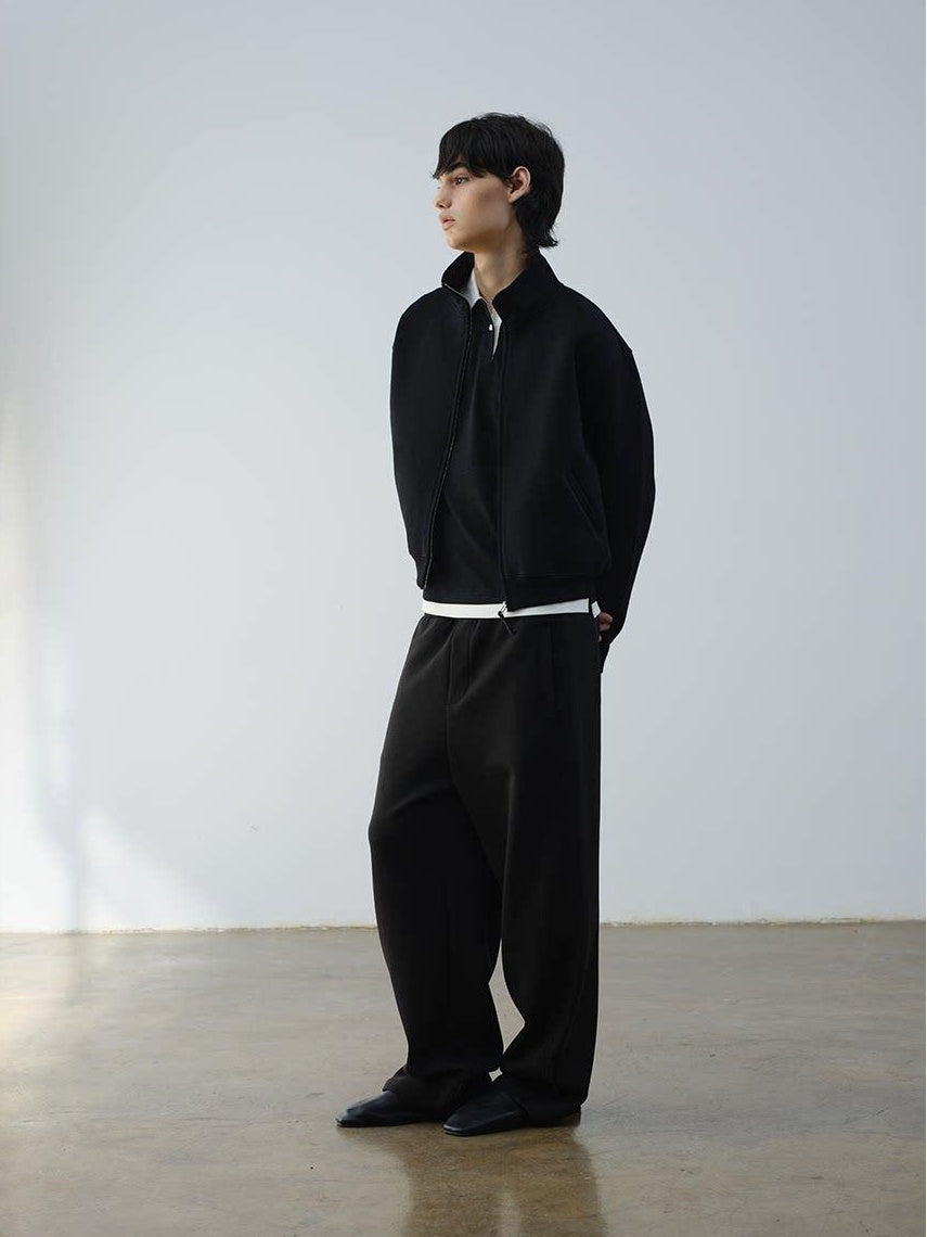VLABMADE Wrinkle Free Cotton Loose Straight Leg Pockets Mid Rise Everyday Sweatpants