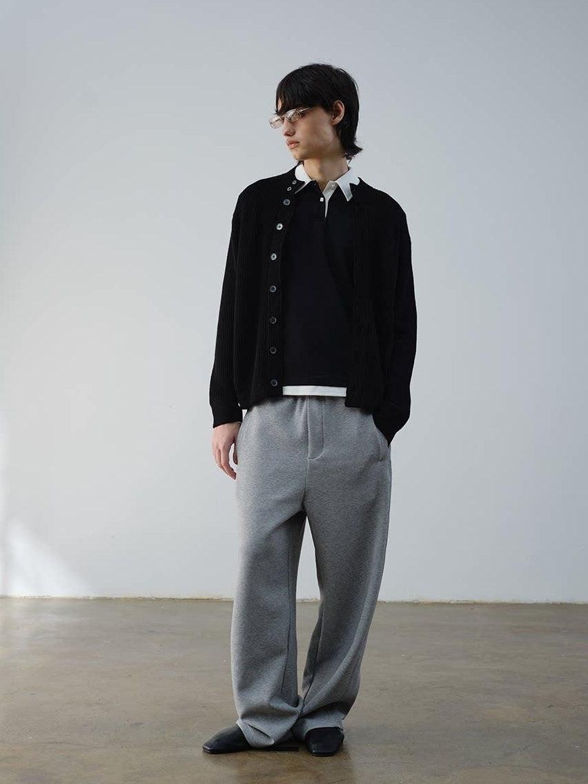 VLABMADE Wrinkle Free Cotton Loose Straight Leg Pockets Mid Rise Everyday Sweatpants