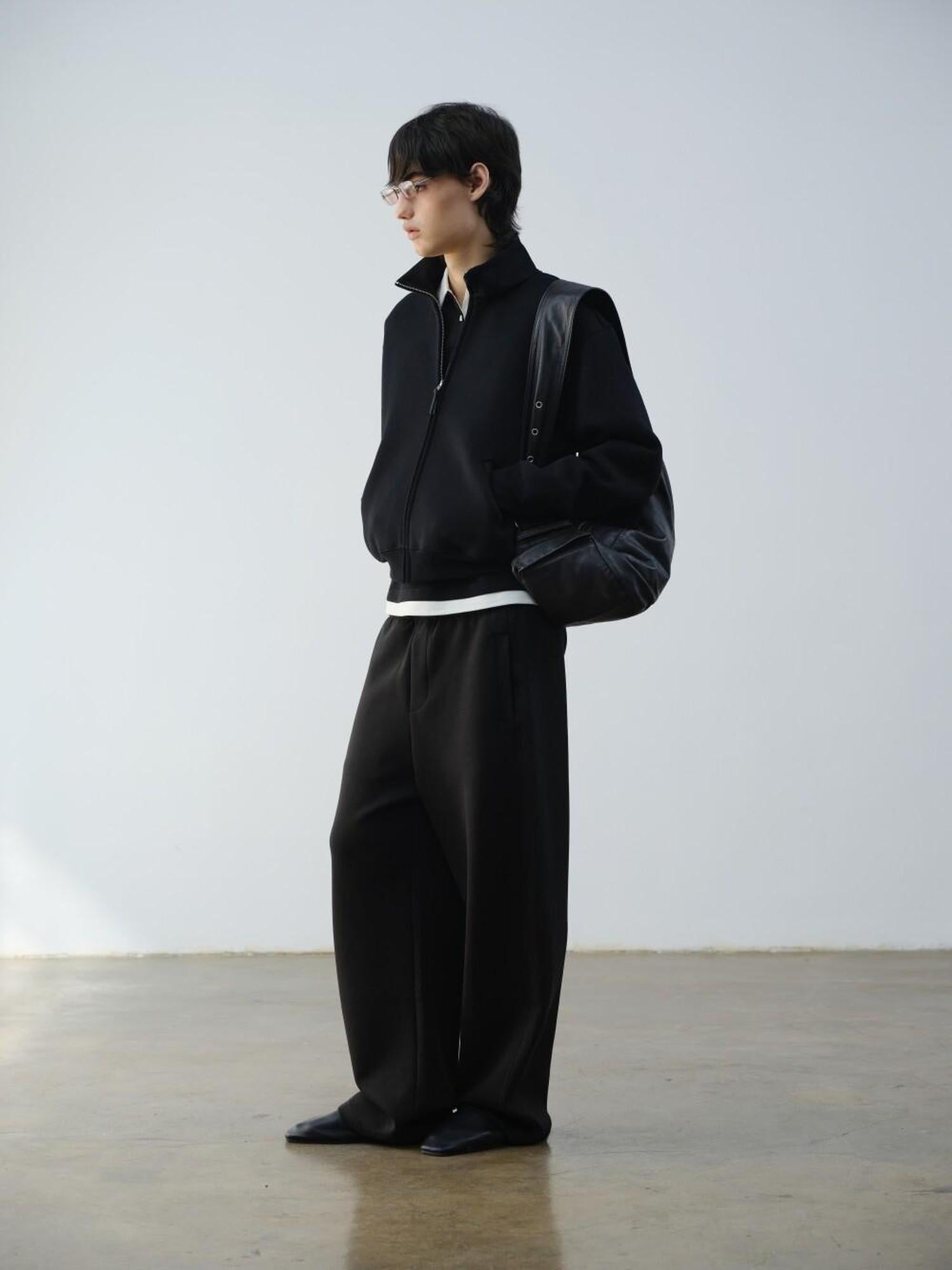 VLABMADE Wrinkle Free Cotton Loose Straight Leg Pockets Mid Rise Everyday Sweatpants