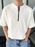 VLABMADE_Wrinkle_Free_Double_Zipper_Loose_Cotton_Street_Men_Waffle_Short_Sleeve_T-Shirts_MISSTT