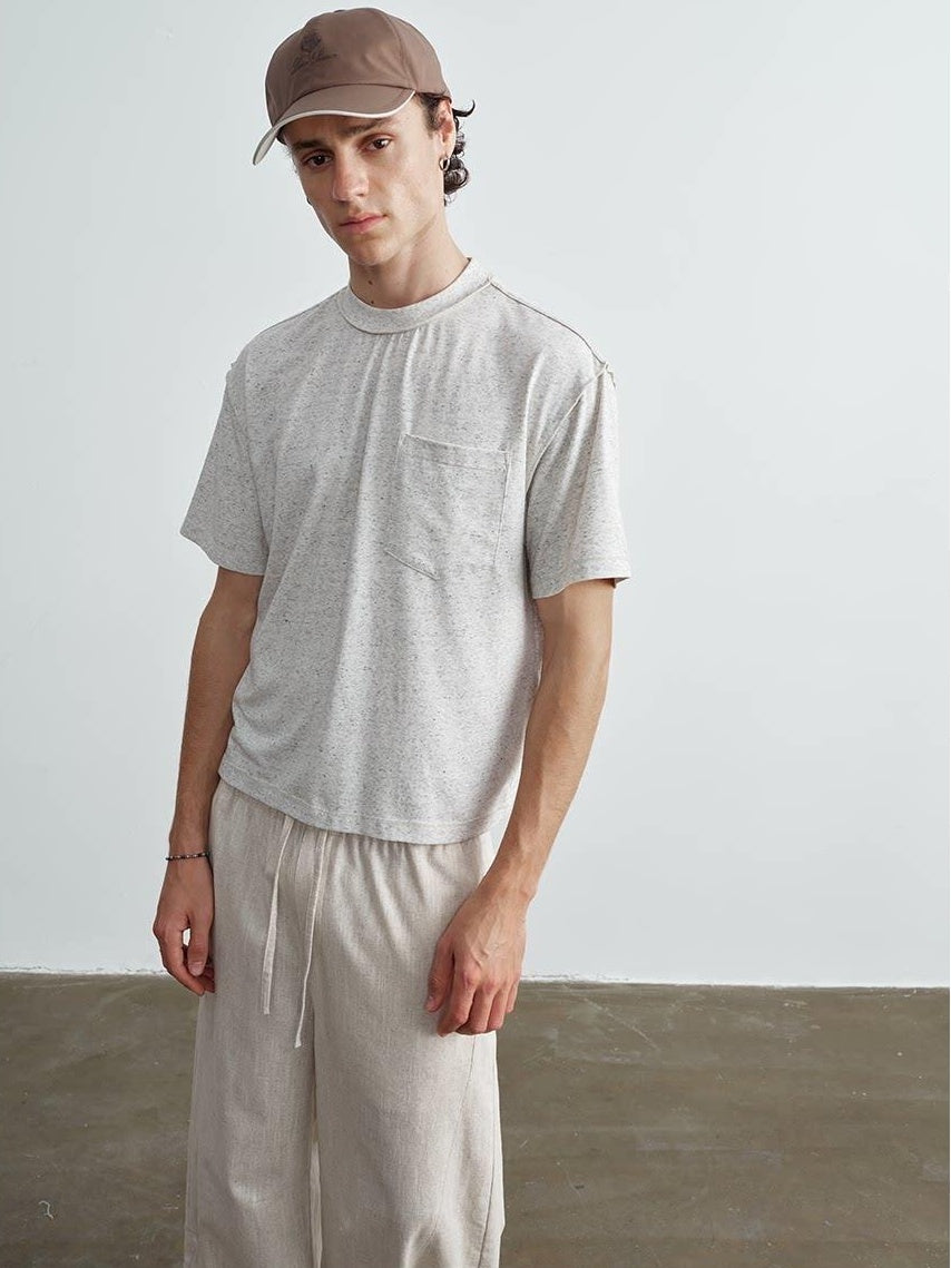 VLABMADE Wrinkle Free Cotton Blend Loose Fit Pocket Mens Urban Short Sleeve T-Shirts