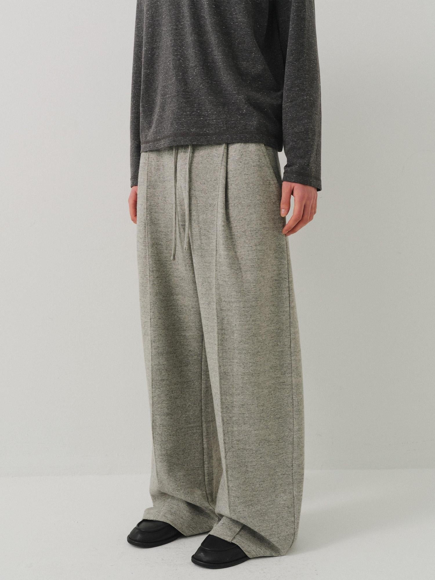 VLABMADE Easy Care Soft Cotton Blend Loose Mid Rise Unisex Heather Gray Sweatpants