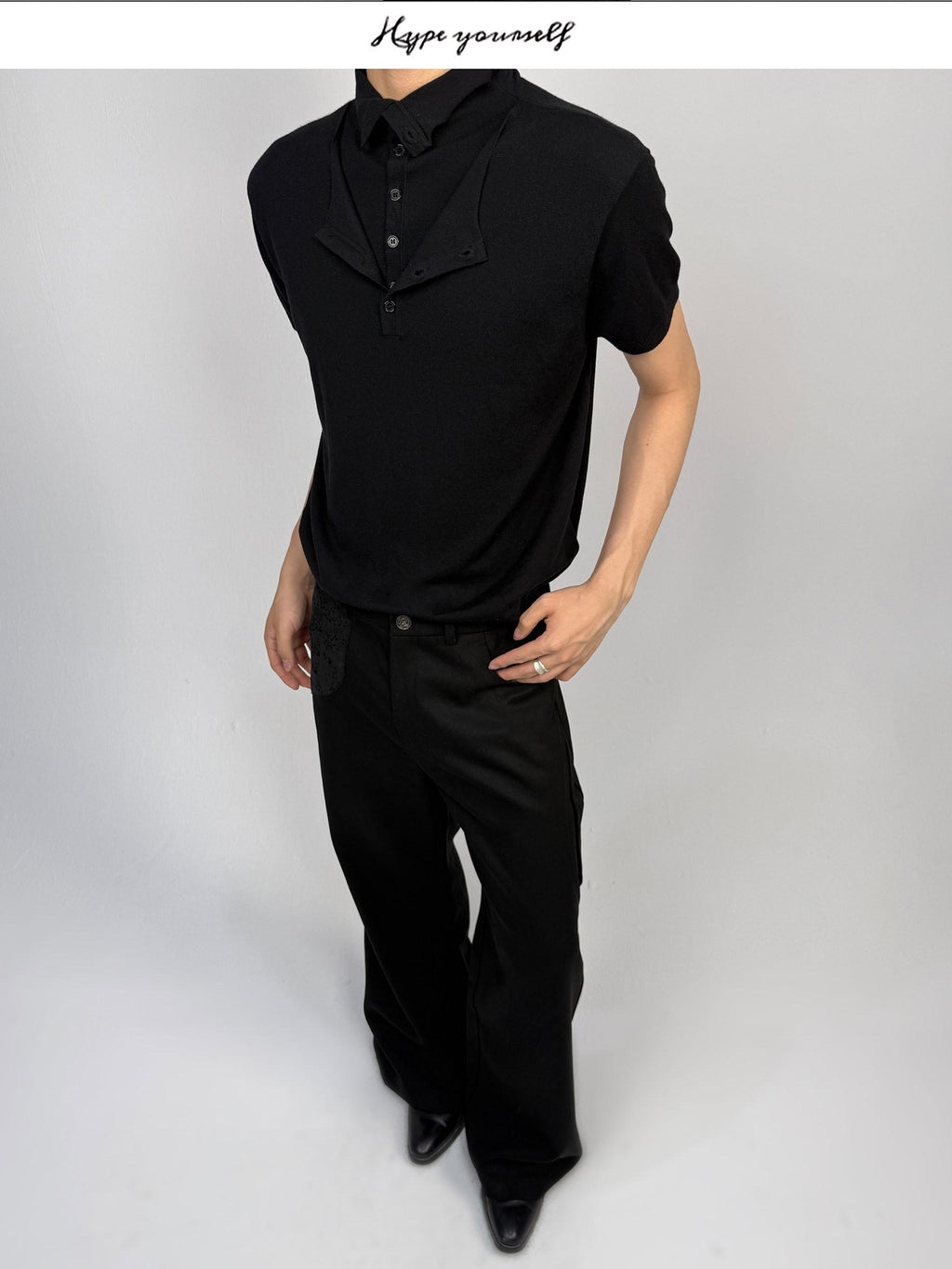 Hypeyourself Soft Breathable Modal Blend Relaxed High Neck Unisex Solid Short Sleeve T-Shirts