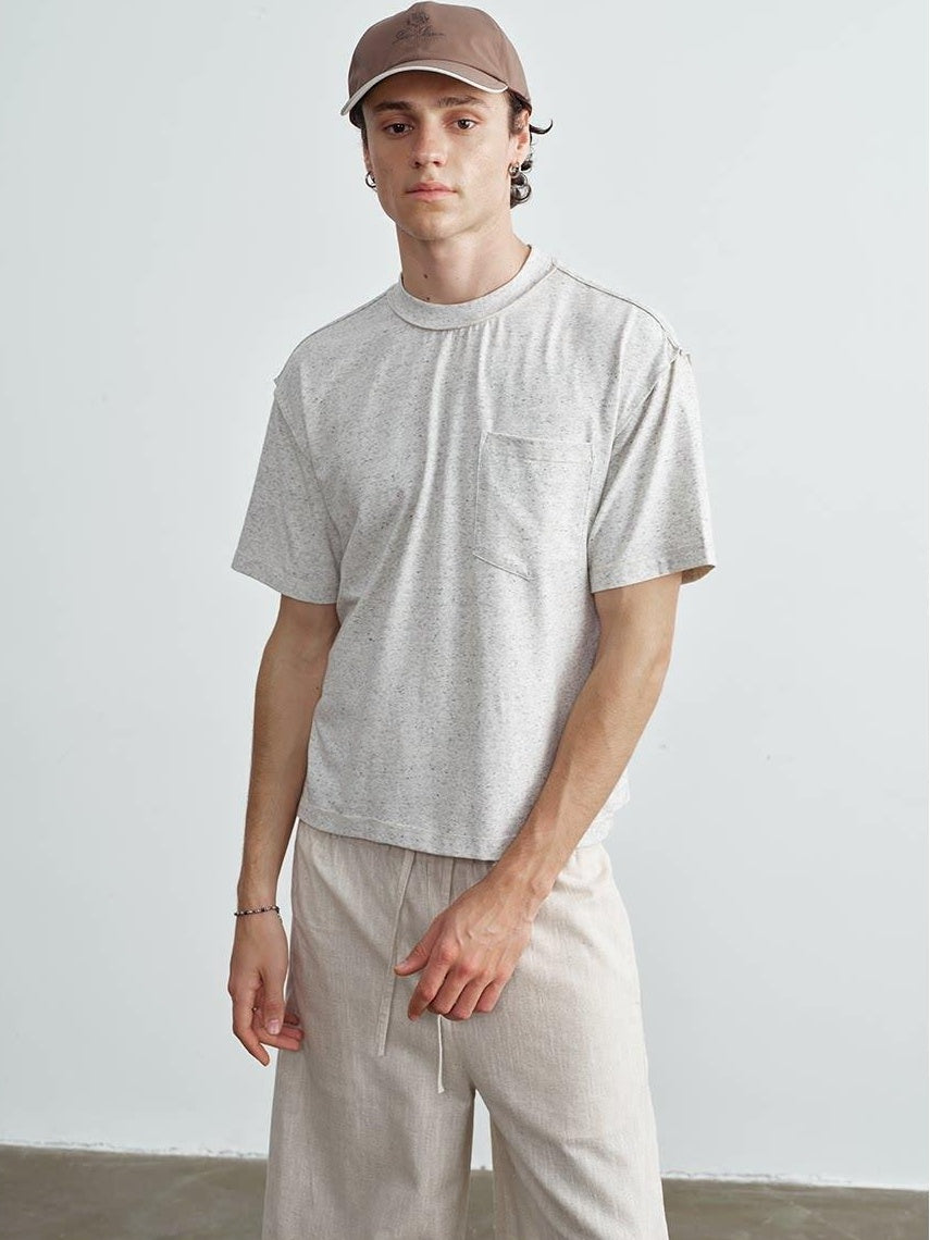 VLABMADE Wrinkle Free Cotton Blend Loose Fit Pocket Mens Urban Short Sleeve T-Shirts