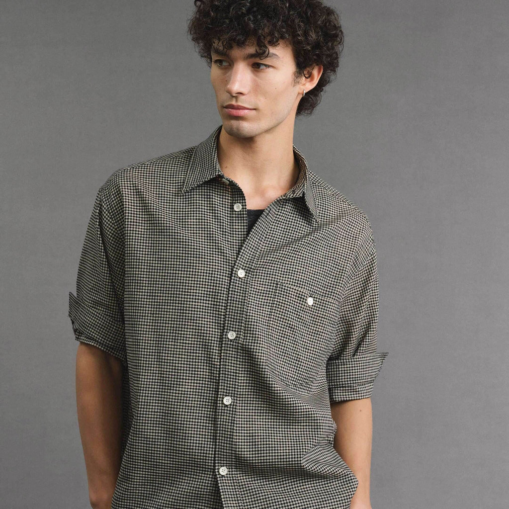 VLABMADE_Breathable_Hand_Pleated_Lyocell_Blend_Houndstooth_Unisex_Short_Sleeve_Shirts_MISSTT