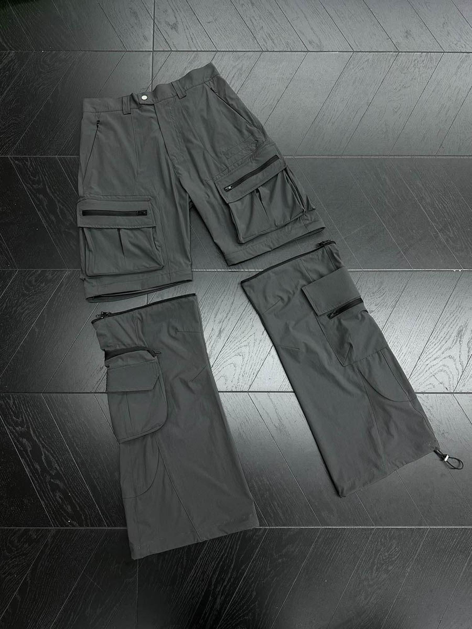 CATSSTAC Uv Blocking Loose Wide Leg Mid Rise Casual Youth Black Gray Sun Protection Pants
