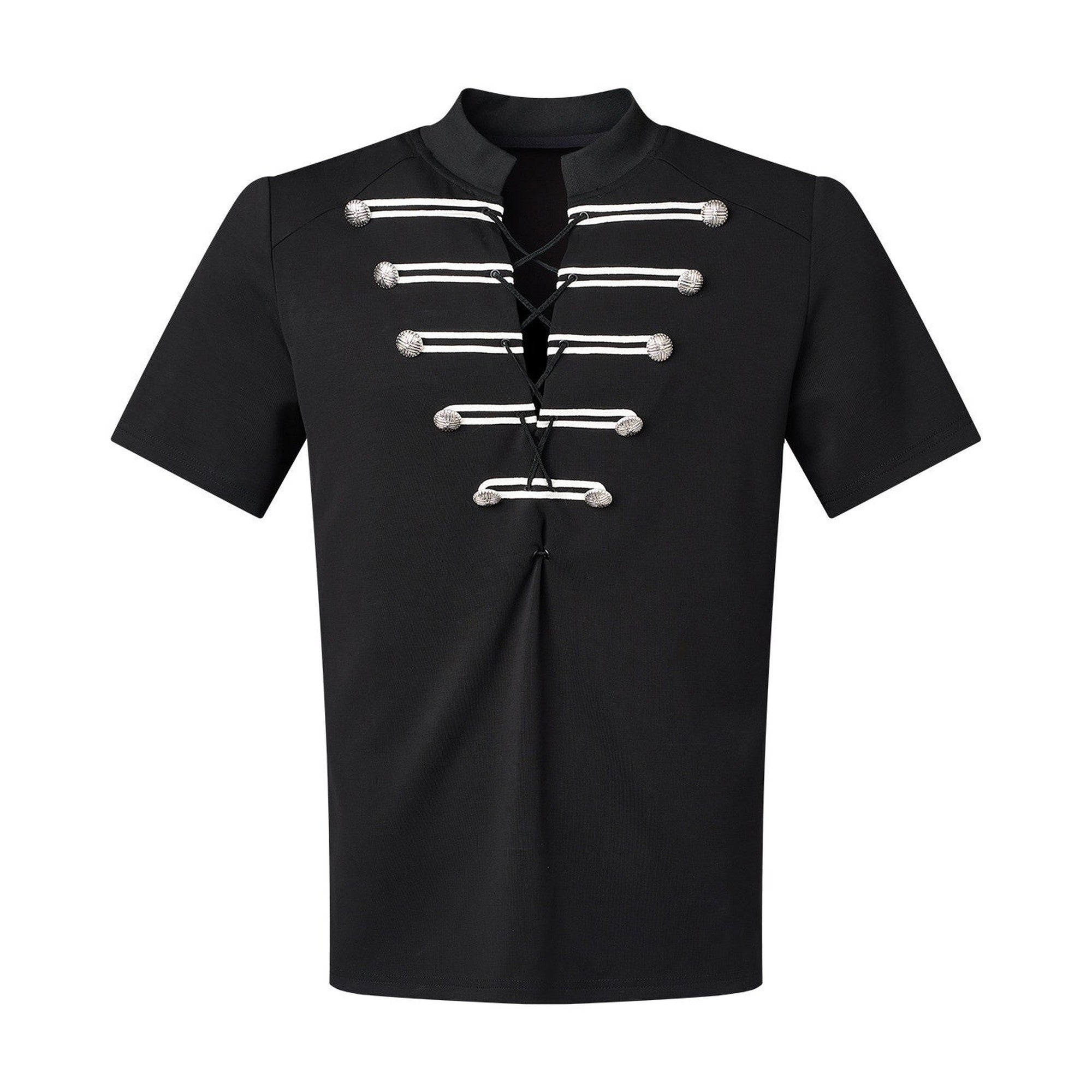 Breathable Drawstring Slimfit Court Unisex Retro Knit Short Sleeve T-Shirts main image
