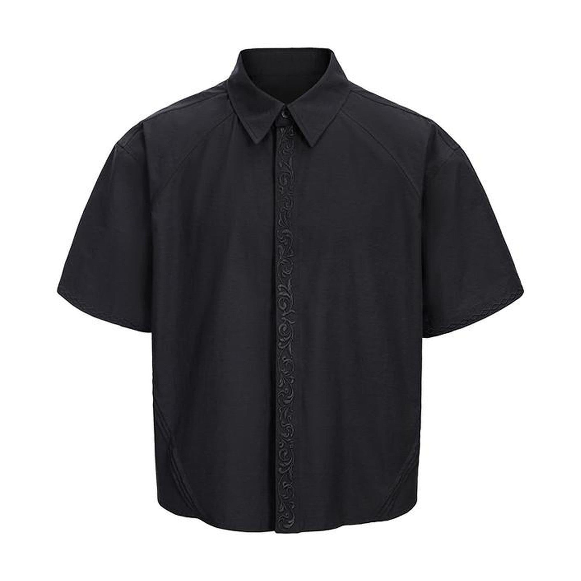 Breathable Polyester Loose Cropped Polo Casual Youth Solid Shirts main image