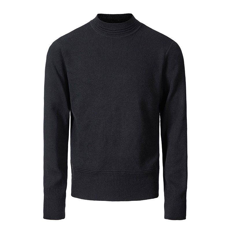 CATSSTAC Soft Loose Mock Neck Warm Casual Unisex Knit Black Gray Sweaters
