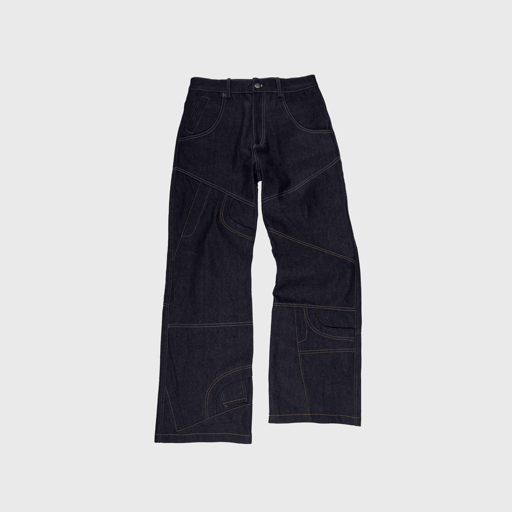 4JUNKS_Wrinkle_Free_Breathable_Relaxed_Straight_Midrise_Casual_Raw_Denim_Straight_Pants_MISSTT