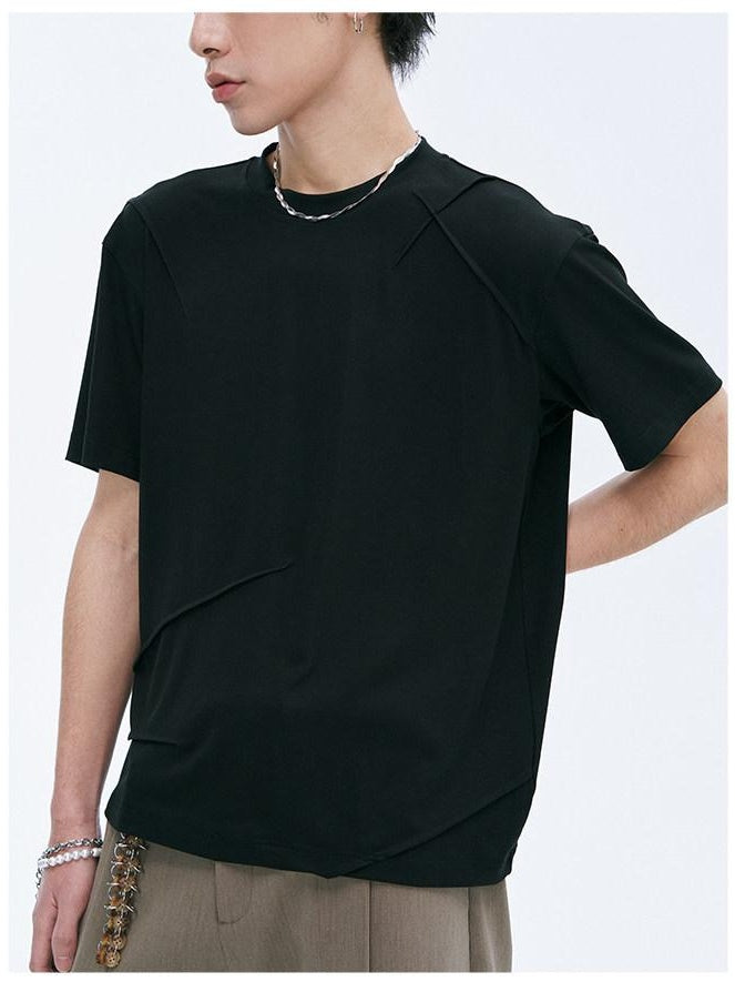 CATSSTAC Oversized Crew Neck Trendy Unisex Daily Black Gray Brown Short Sleeve T-Shirts