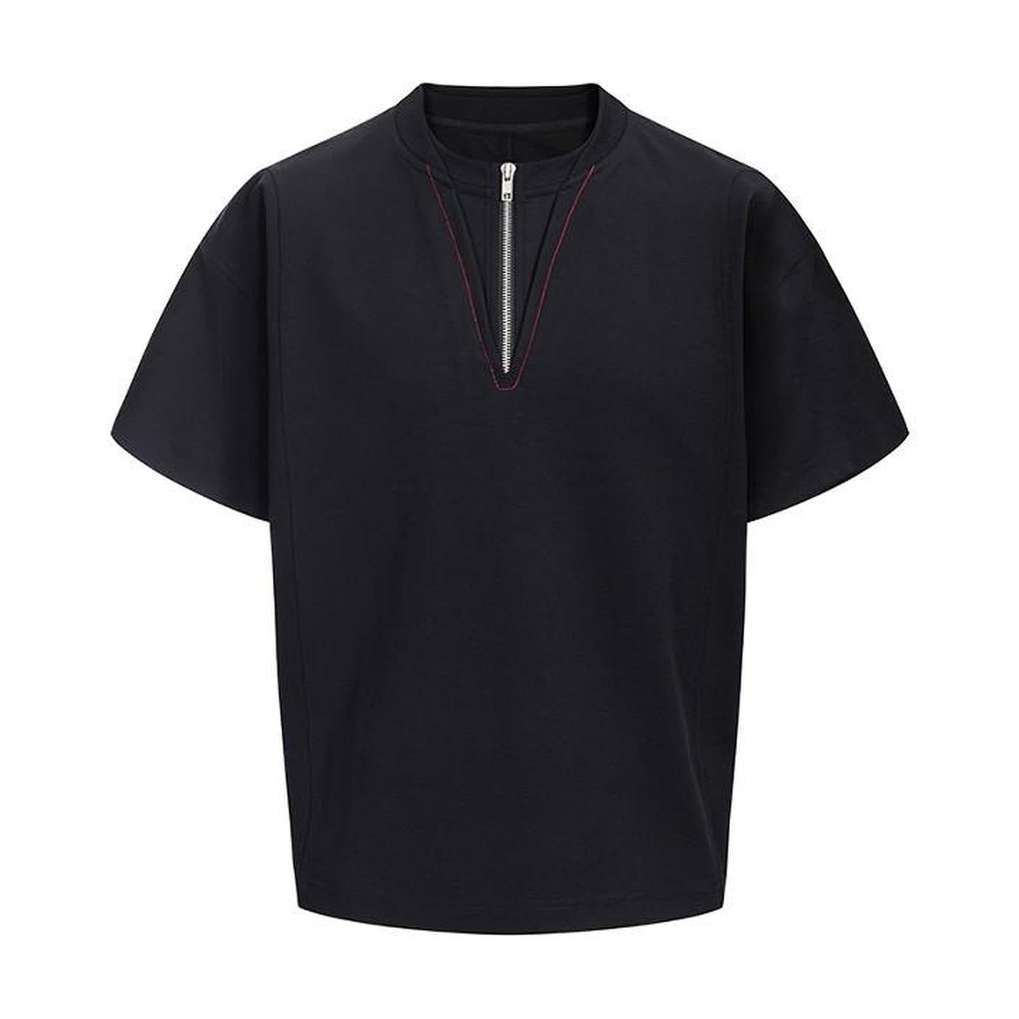 Comfortable Oversized Trendy Casual Youth Black Gray Short Sleeve T-Shirts main image