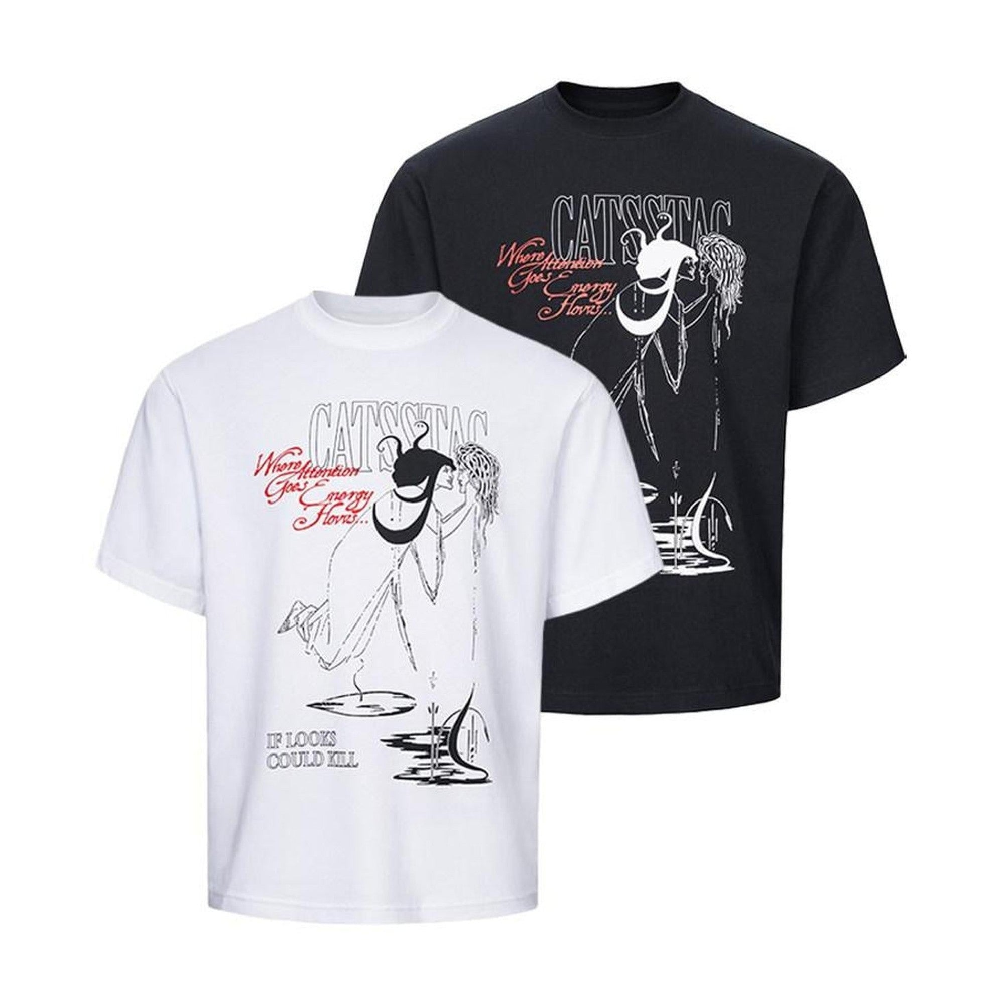 Cotton Medusa Print Relaxed Fit Crewneck Unisex Casual Short Sleeve T-Shirts main image