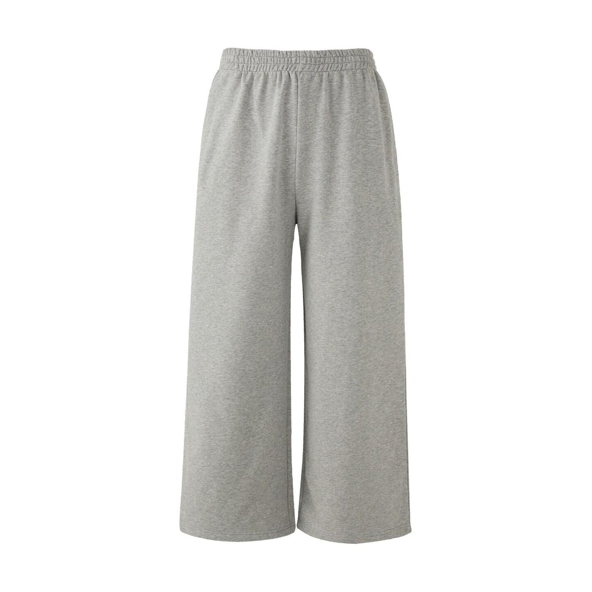 Cozy Brushed Fleece Relaxed Mid Rise Straight Pockets Home Cotton Sweatpants main image