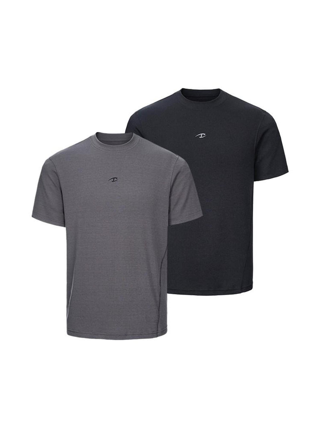 CATSSTAC High Stretch Loose Fit Crew Neck Unisex Casual Black Gray Short Sleeve T-Shirts