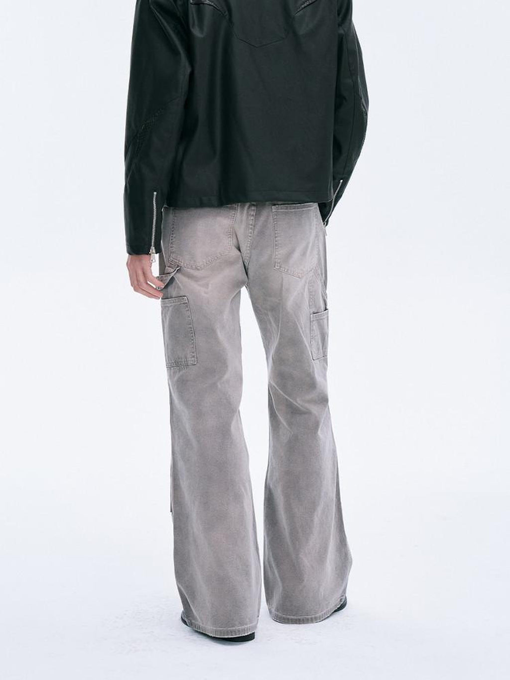 CATSSTAC Grey Mid Rise No Stretch Relaxed Straight Youth Sizes M L Xl 2Xl Straight Pants