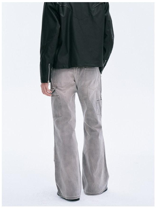 CATSSTAC Grey Mid Rise No Stretch Relaxed Straight Youth Sizes M L Xl 2Xl Straight Pants