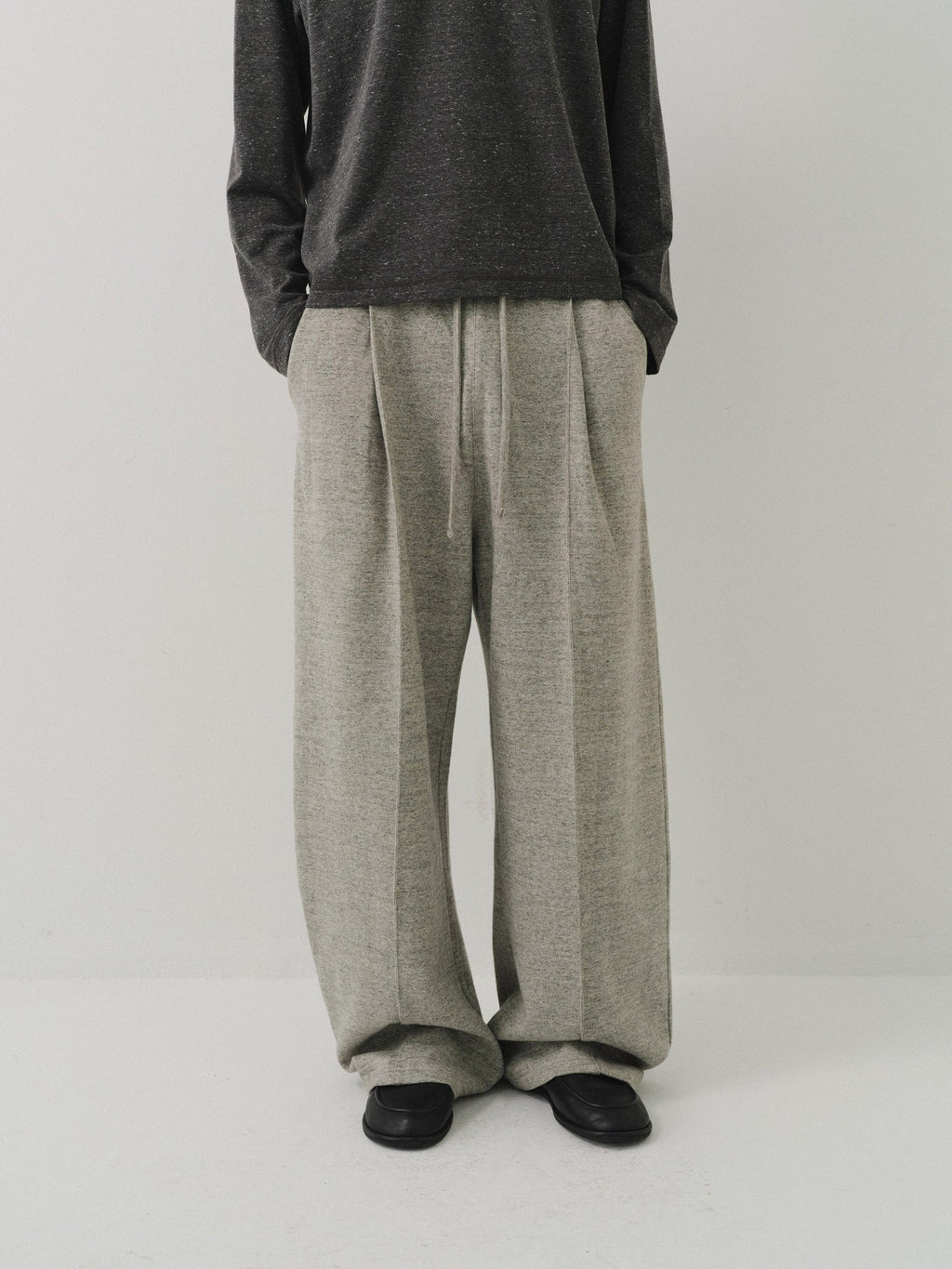VLABMADE Easy Care Soft Cotton Blend Loose Mid Rise Unisex Heather Gray Sweatpants