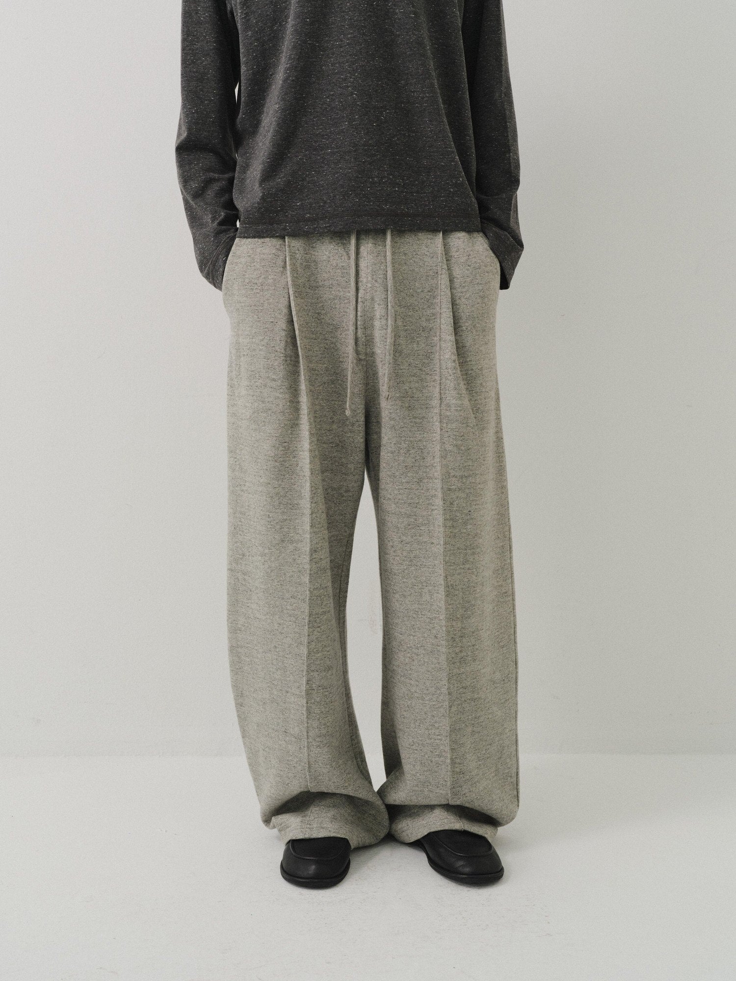 VLABMADE Easy Care Soft Cotton Blend Loose Mid Rise Unisex Heather Gray Sweatpants