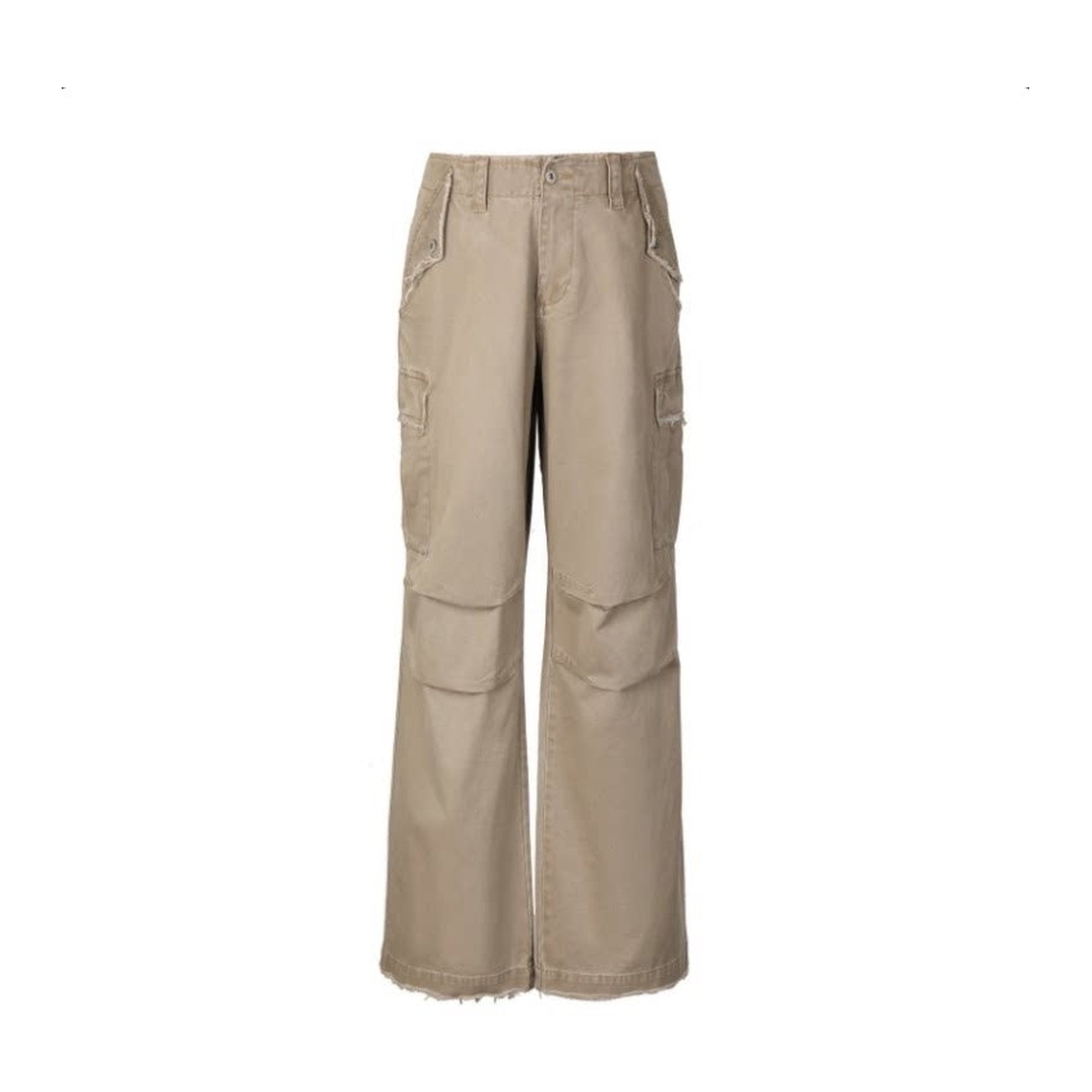 Distressed Cotton Loose Straight Leg Pockets 3D Cut Youth Classic Cargo Pants main image