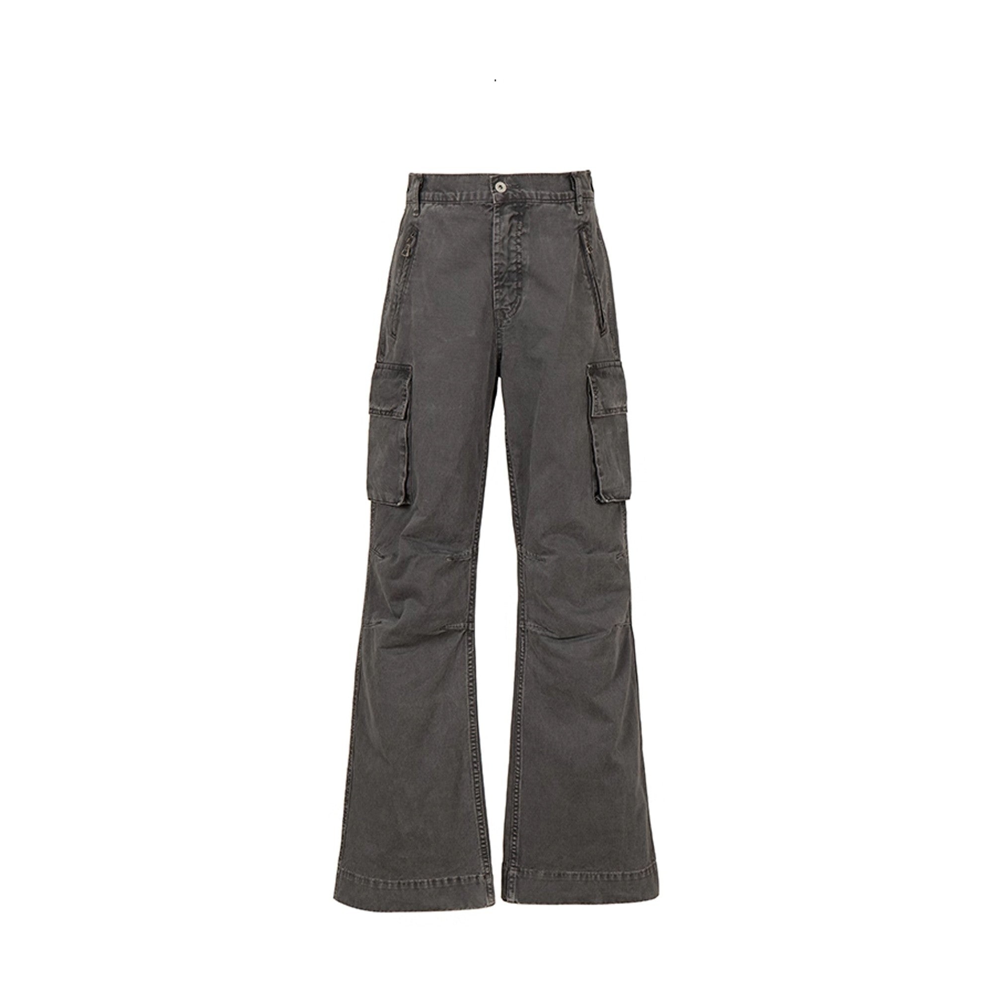 Distressed Cotton Straight Leg Pocketed Everyday Youth Wide Cargo Pants main image