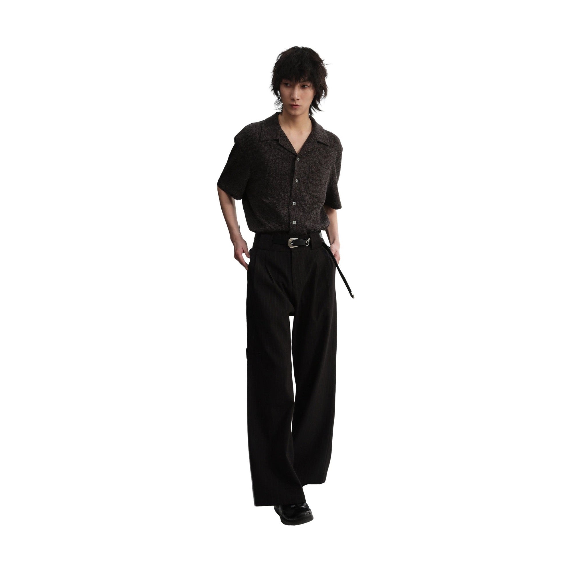Durable Loose Cuban Collar Button Short Sleeve Unisex Casual Polyester Shirts main image