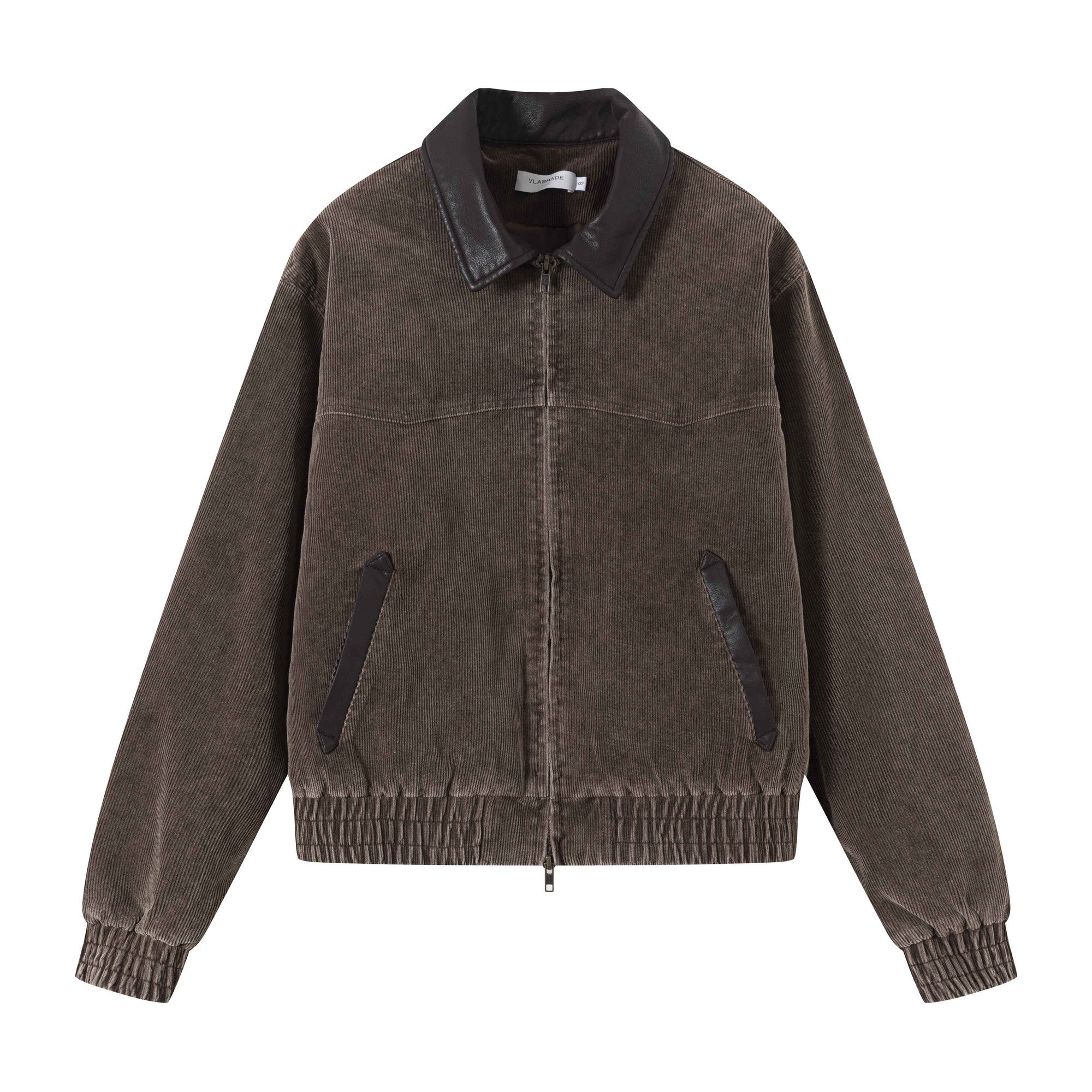 Durable Washed Corduroy Padded Vintage Standard Fit Unisex Zip Trucker Jackets main image