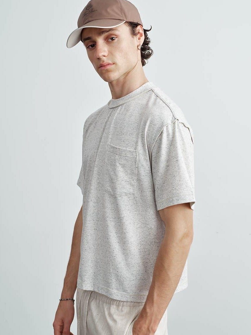 VLABMADE Wrinkle Free Cotton Blend Loose Fit Pocket Mens Urban Short Sleeve T-Shirts