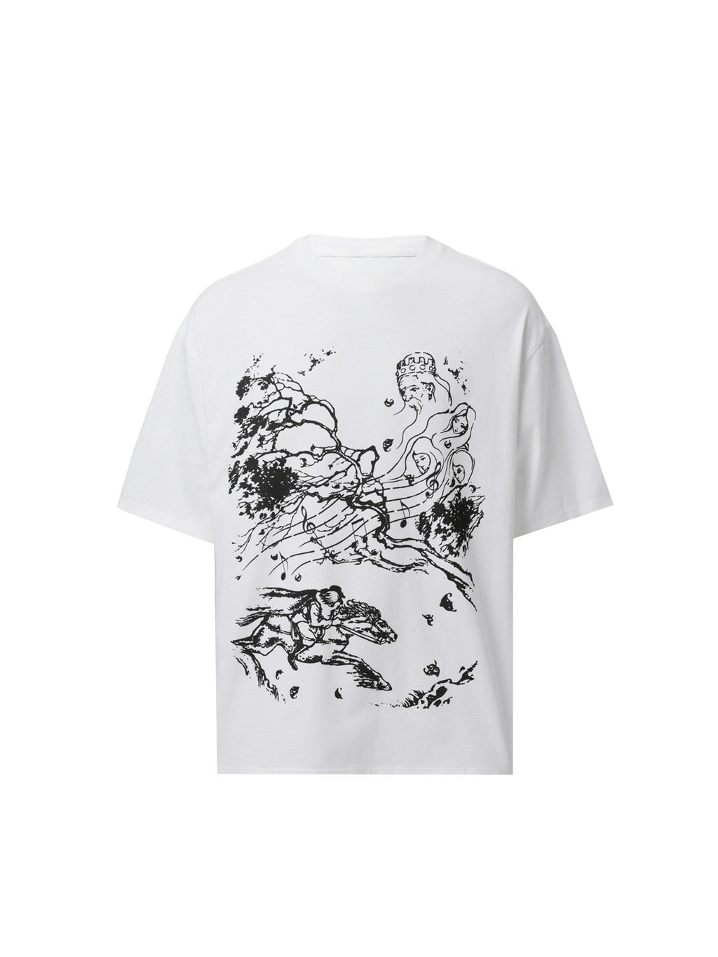 BALITONE_100_Percent_Cotton_Loose_Crewneck_Unisex_Scenic_Print_Graphic_T-Shirts_MISSTT