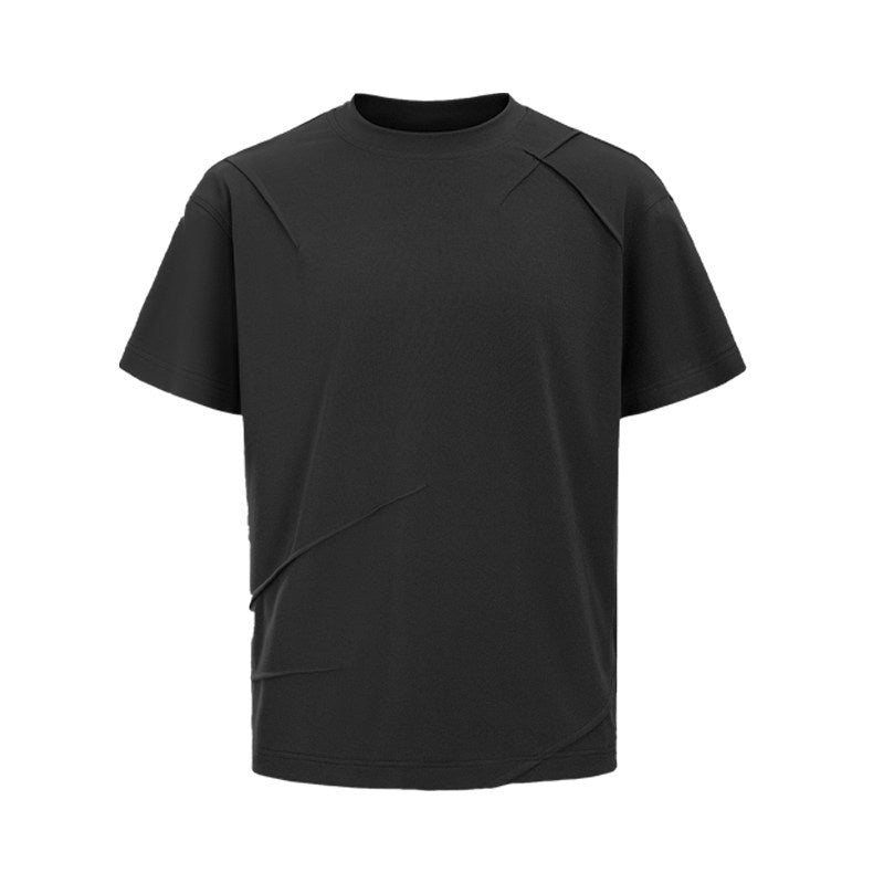 CATSSTAC Oversized Crew Neck Trendy Unisex Daily Black Gray Brown Short Sleeve T-Shirts