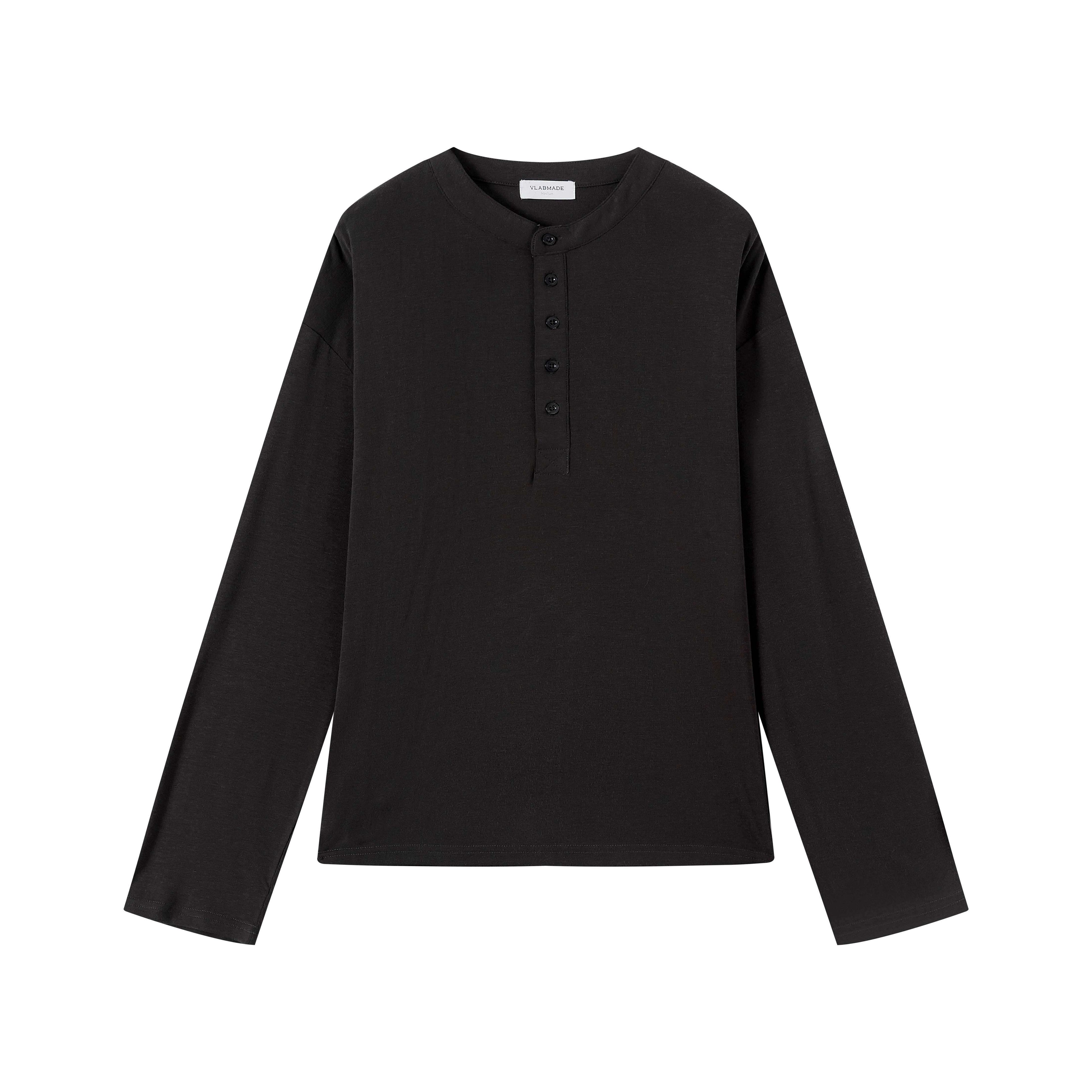 VLABMADE_Wrinkle_Free_Lyocell_Wool_Relaxed_Henley_Unisex_Citywalk_Long_Sleeve_T-Shirts_MISSTT