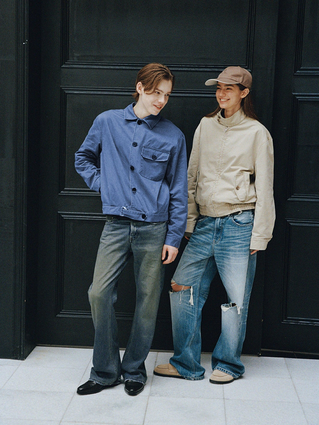 VLABMADE Washed Cotton Twill Loose Fit Pocket Short Length Elegant Unisex Overshirts