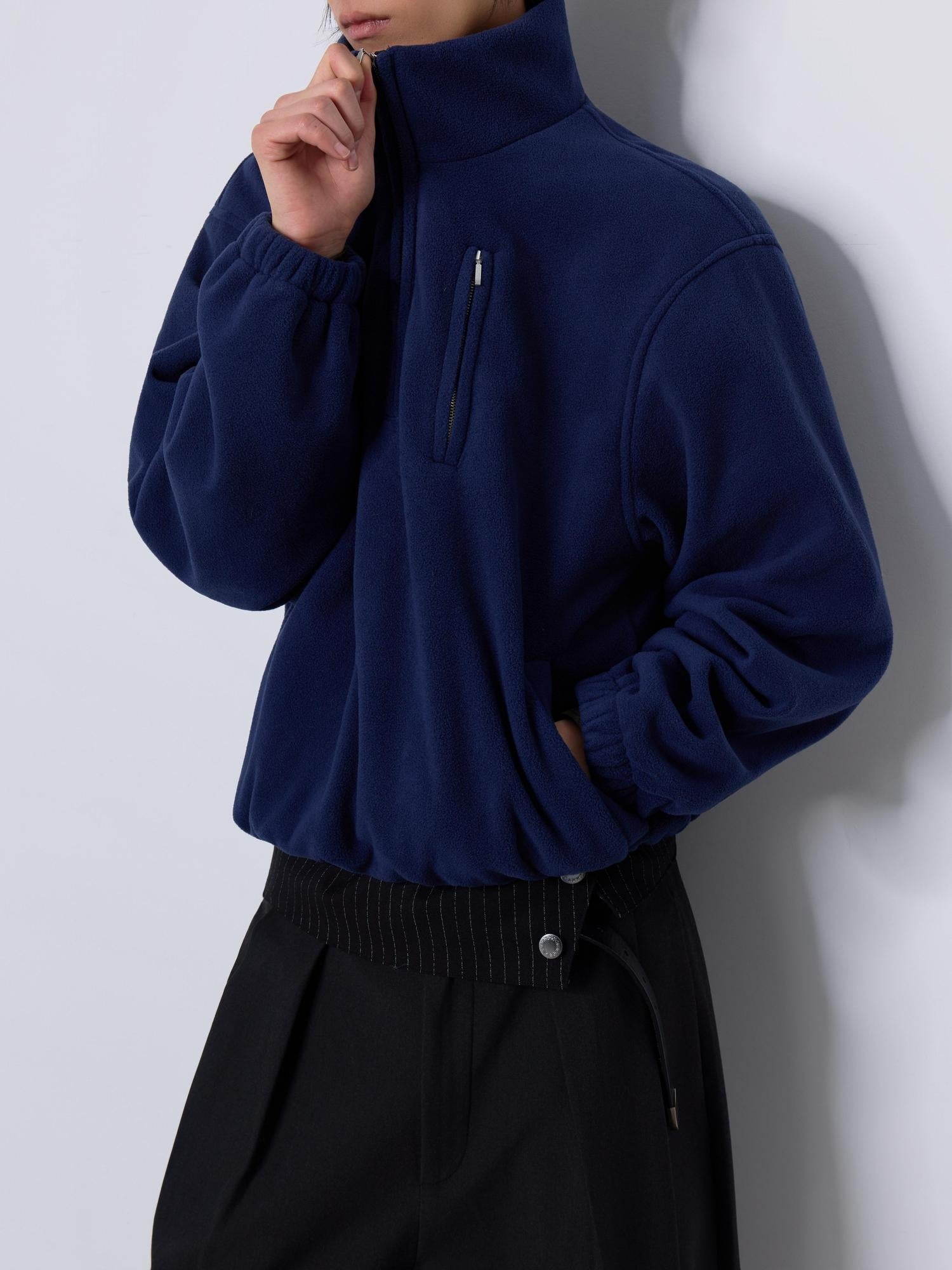 4JUNKS 3D Tailored Patchwork Cleanfit Casual Charcoal Stripe Microstretch Straight Pants