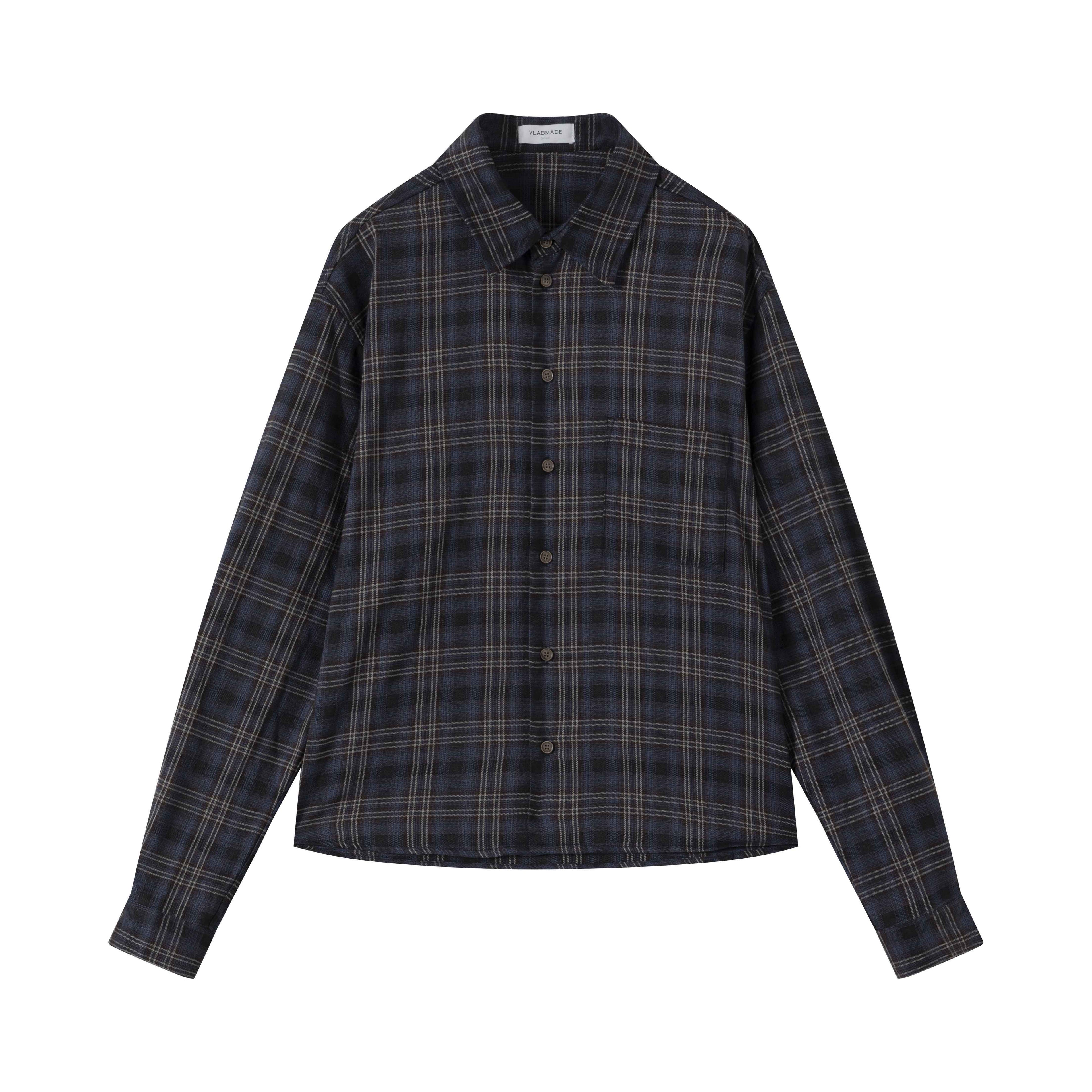 VLABMADE_Wrinkle_Resistant_Relaxed_Patch_Pocket_Unisex_Midnight_Blue_Long_Sleeve_Shirts_MISSTT
