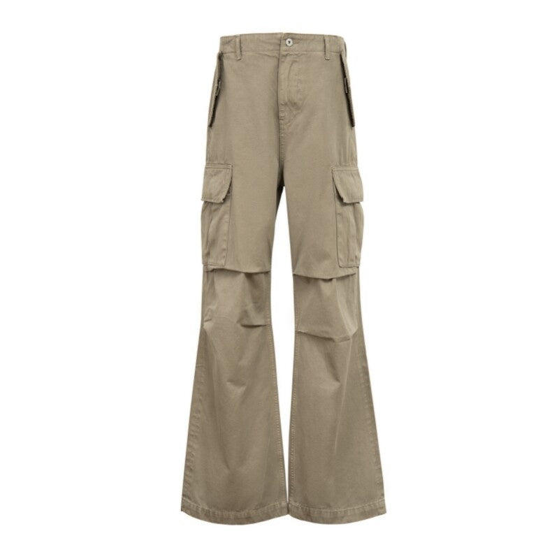 VLABMADE_100%_Cotton_Loose_Straight_Zipper_Distressed_Khaki_Casual_Classic_Cargo_Pants_MISSTT