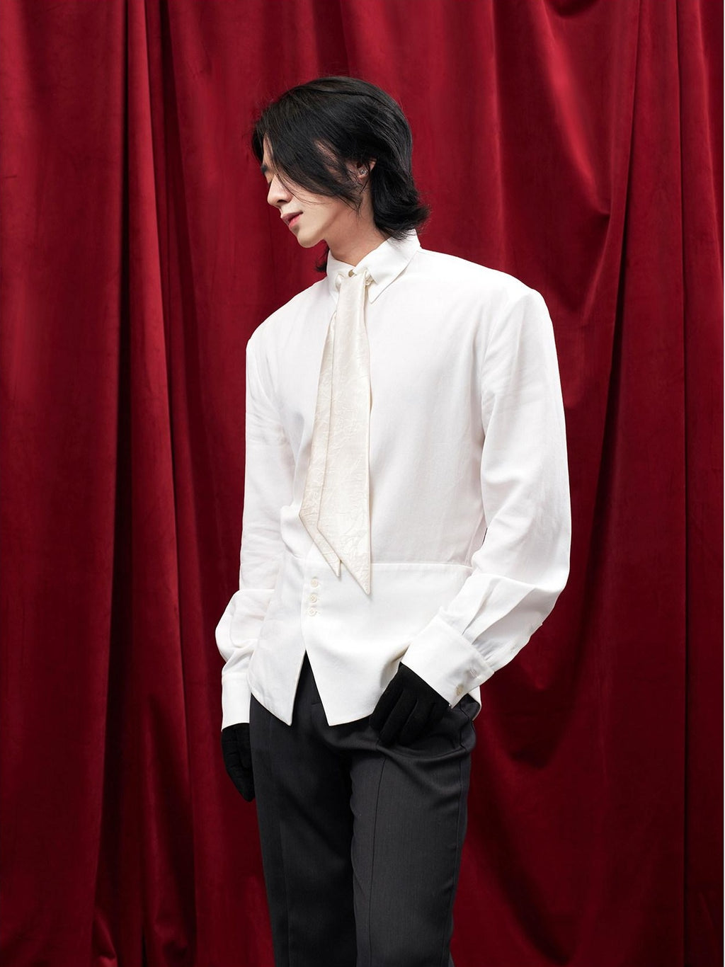 BALITONE Lyocell Linen Slim Waist 3D Tailored British Unisex Casual Long Sleeve Shirts