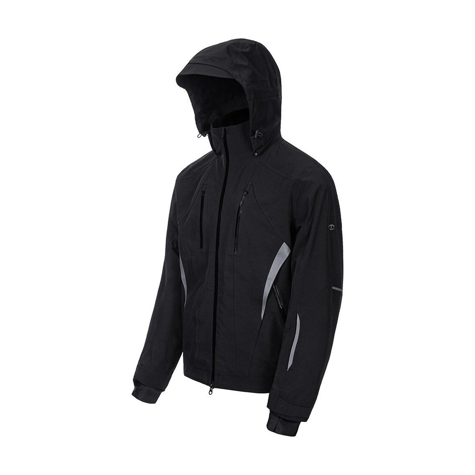 Fully Taped Seams Casual Relaxed Fit Hooded Unisex Daily Black Shell Jackets main image