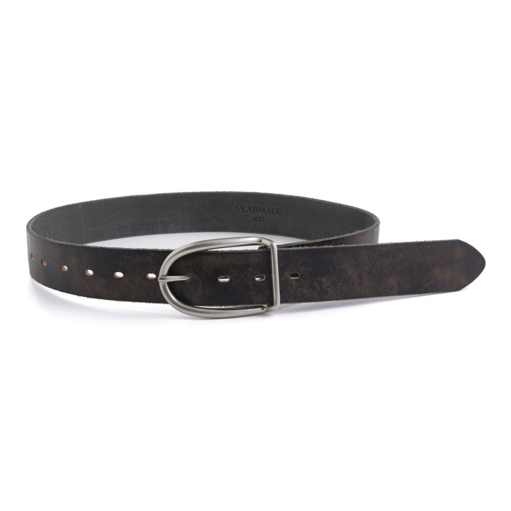 Genuine Cowhide Double Stitch Smooth Two Ply Unisex Pin Buckle Leather Belts main image