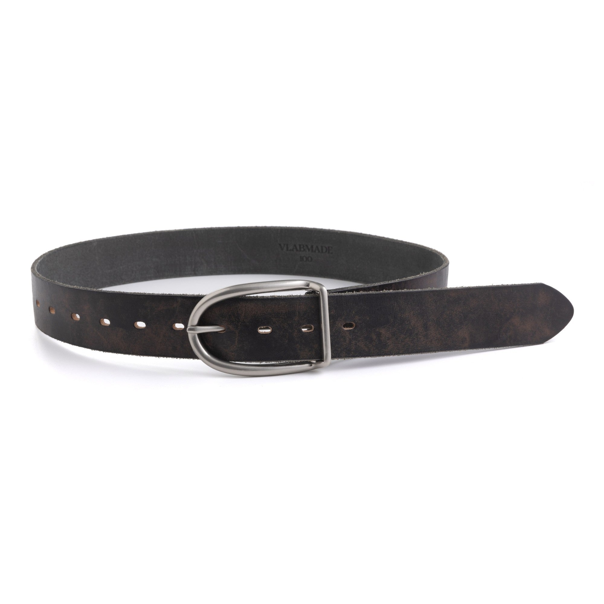 Genuine Cowhide Double Stitch Smooth Two Ply Unisex Pin Buckle Leather Belts main image