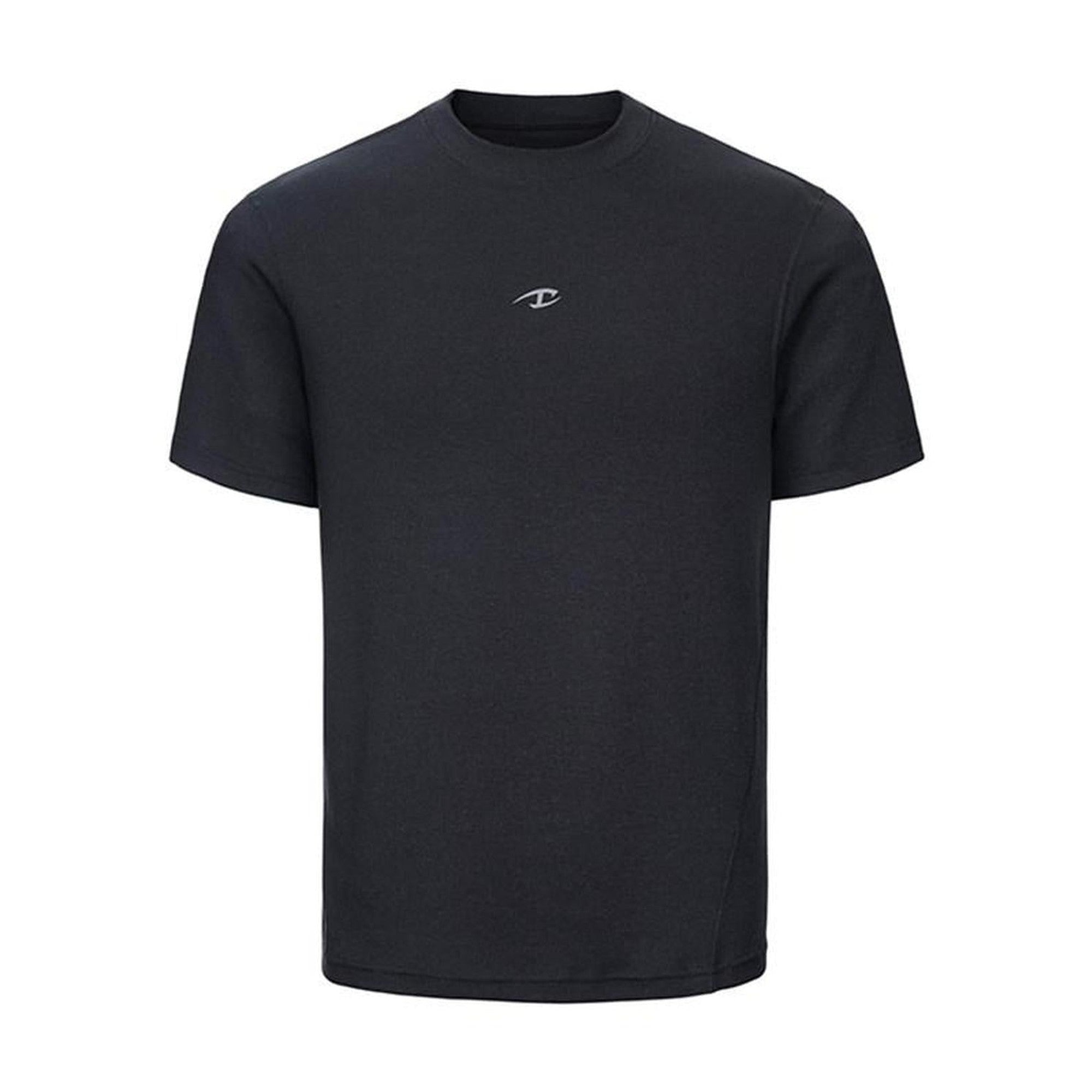 High Stretch Loose Fit Crew Neck Unisex Casual Black Gray Short Sleeve T-Shirts main image