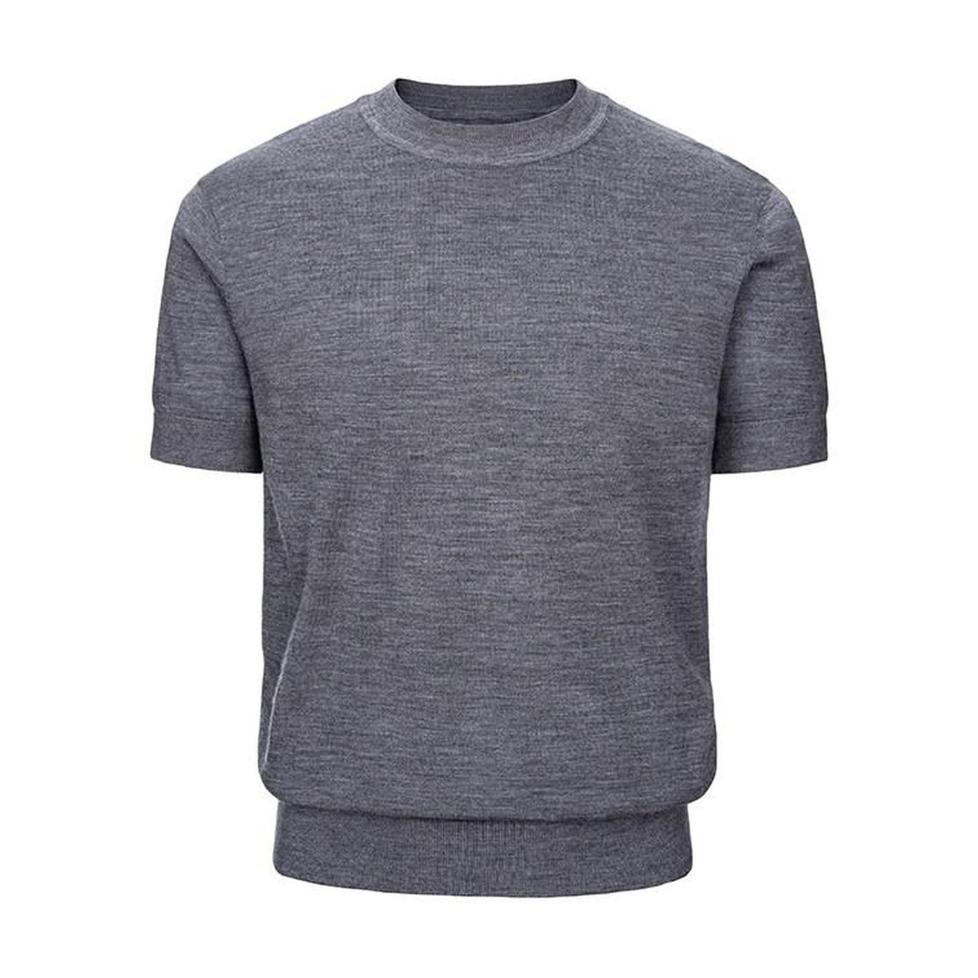 Loose Fit Casual Round Neck Unisex Black Grey Khaki Short Sleeve T-Shirts main image