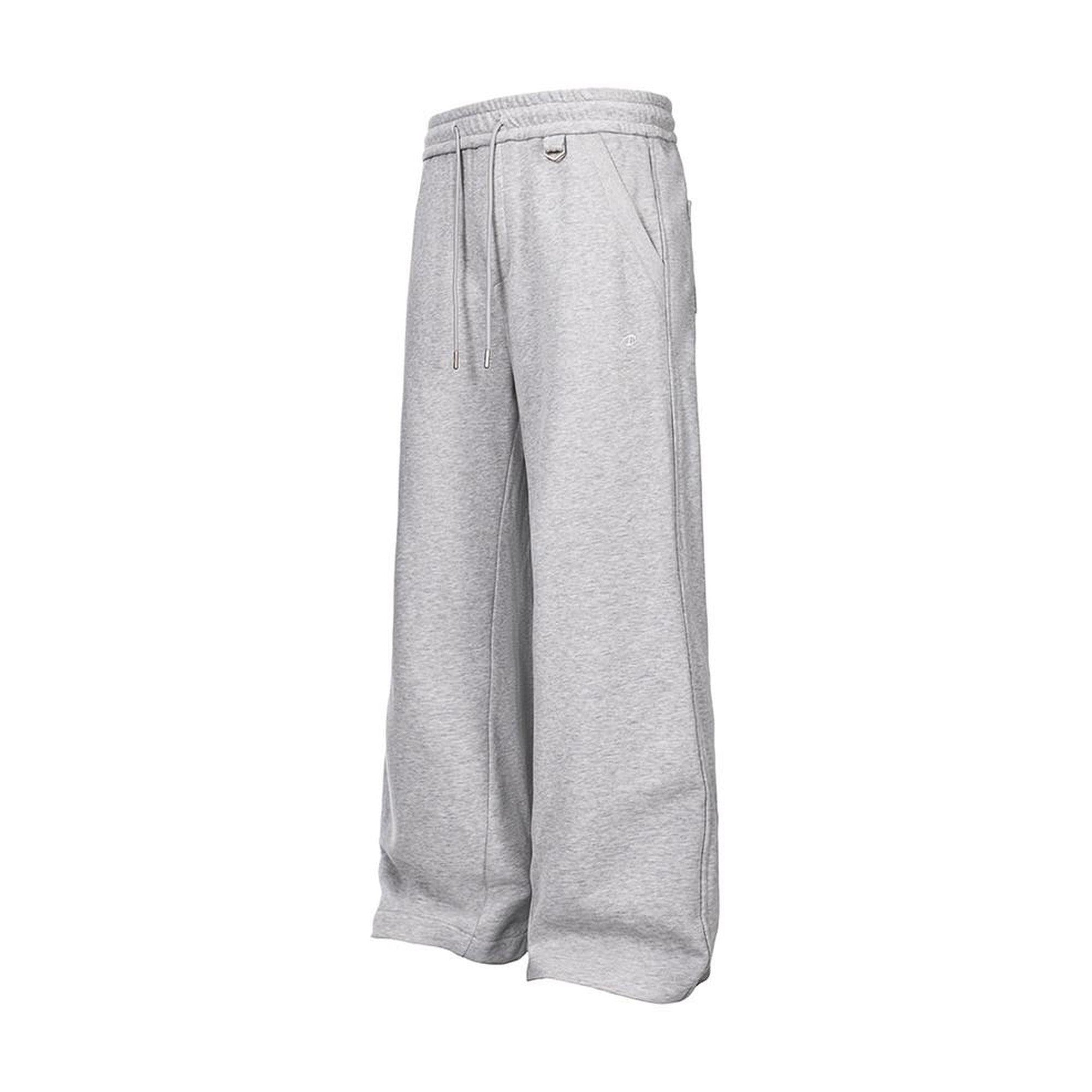 Loose Mid Waist Trendy Sport Youth Solid Black Gray Straight Pants main image