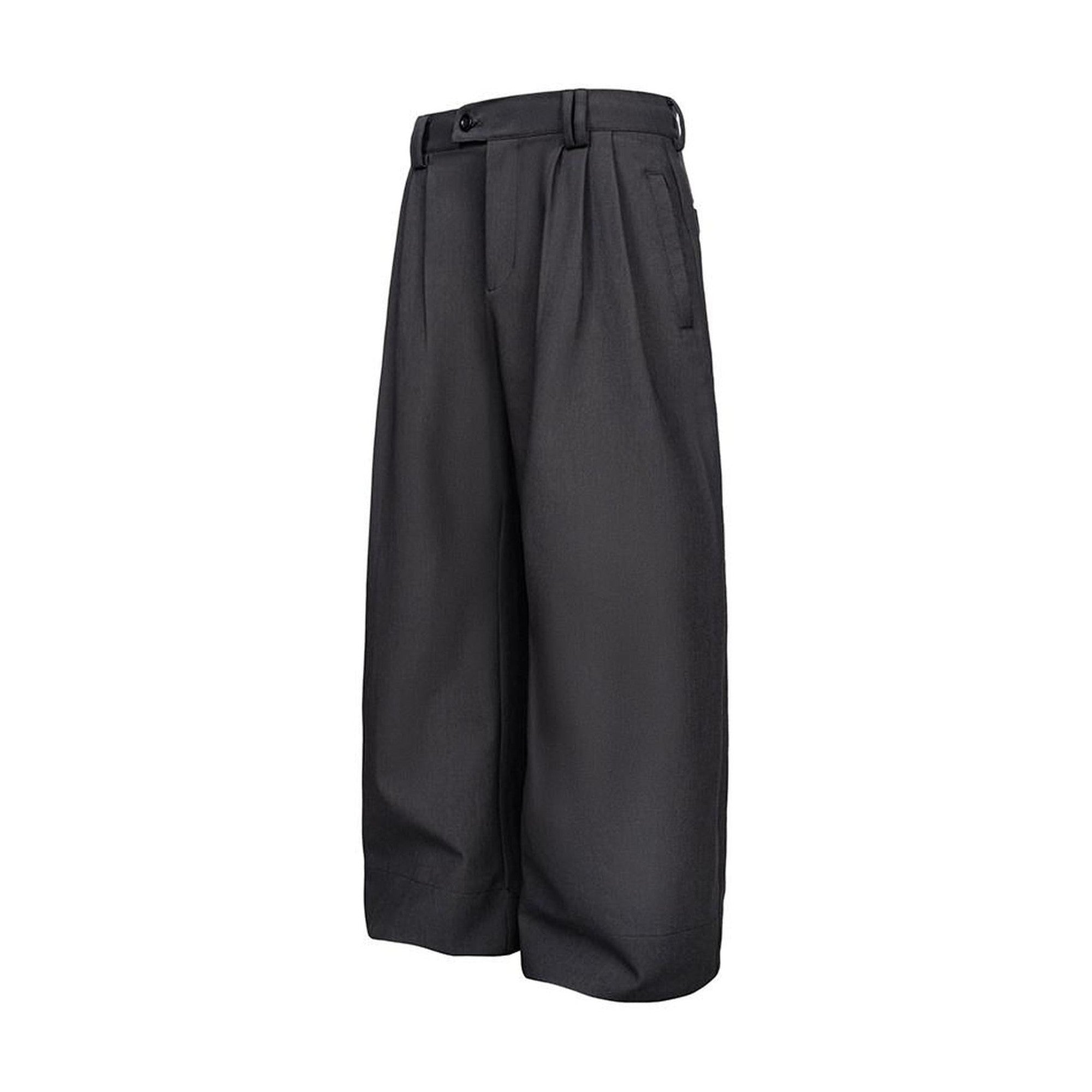 Mid Rise Relaxed Casual Straight Youth Black Grey Brown Wide Leg Pants main image